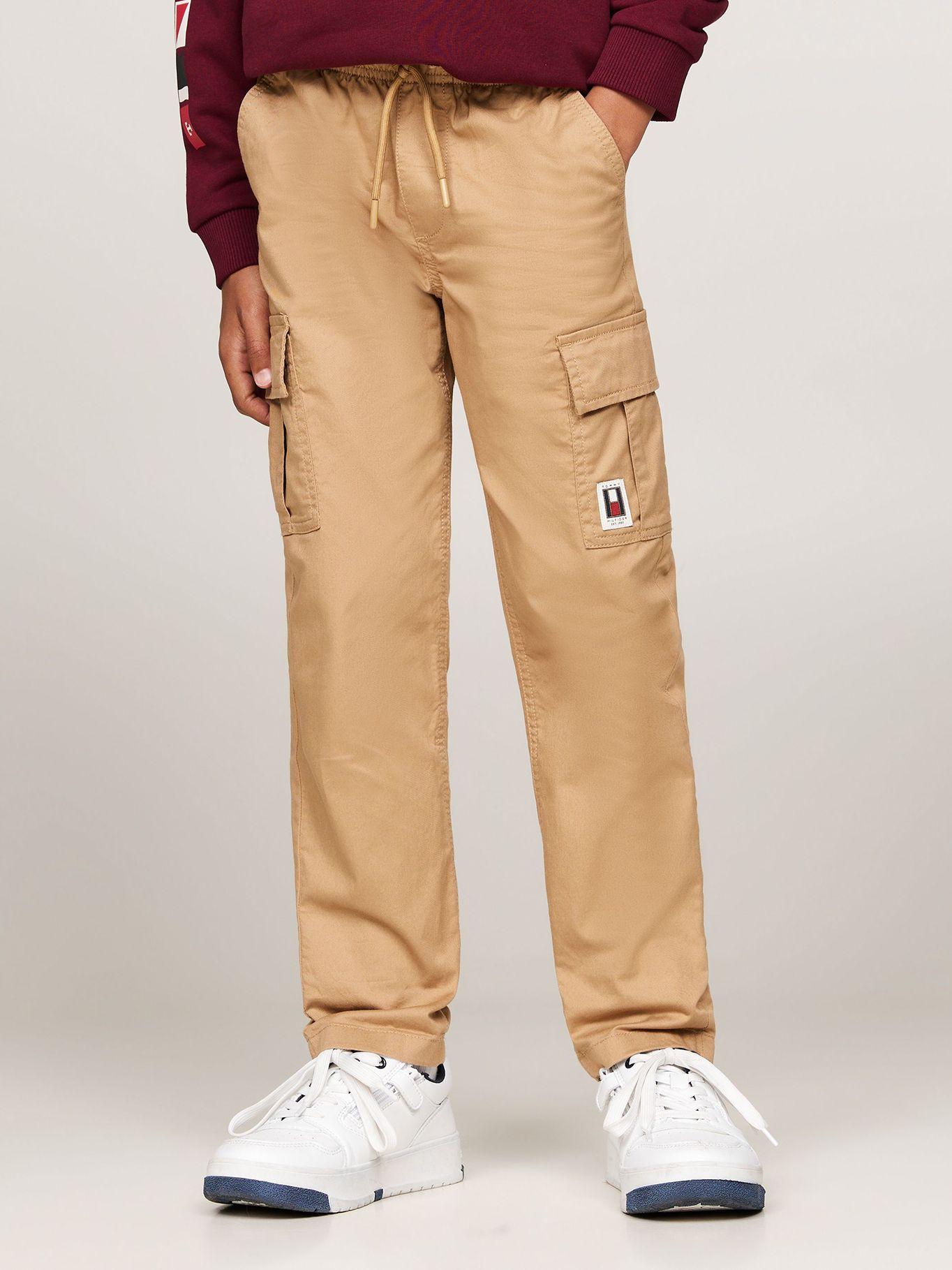 Pantalón Cargo De Algodón Con Logo Beige Tommy Hilfiger-1