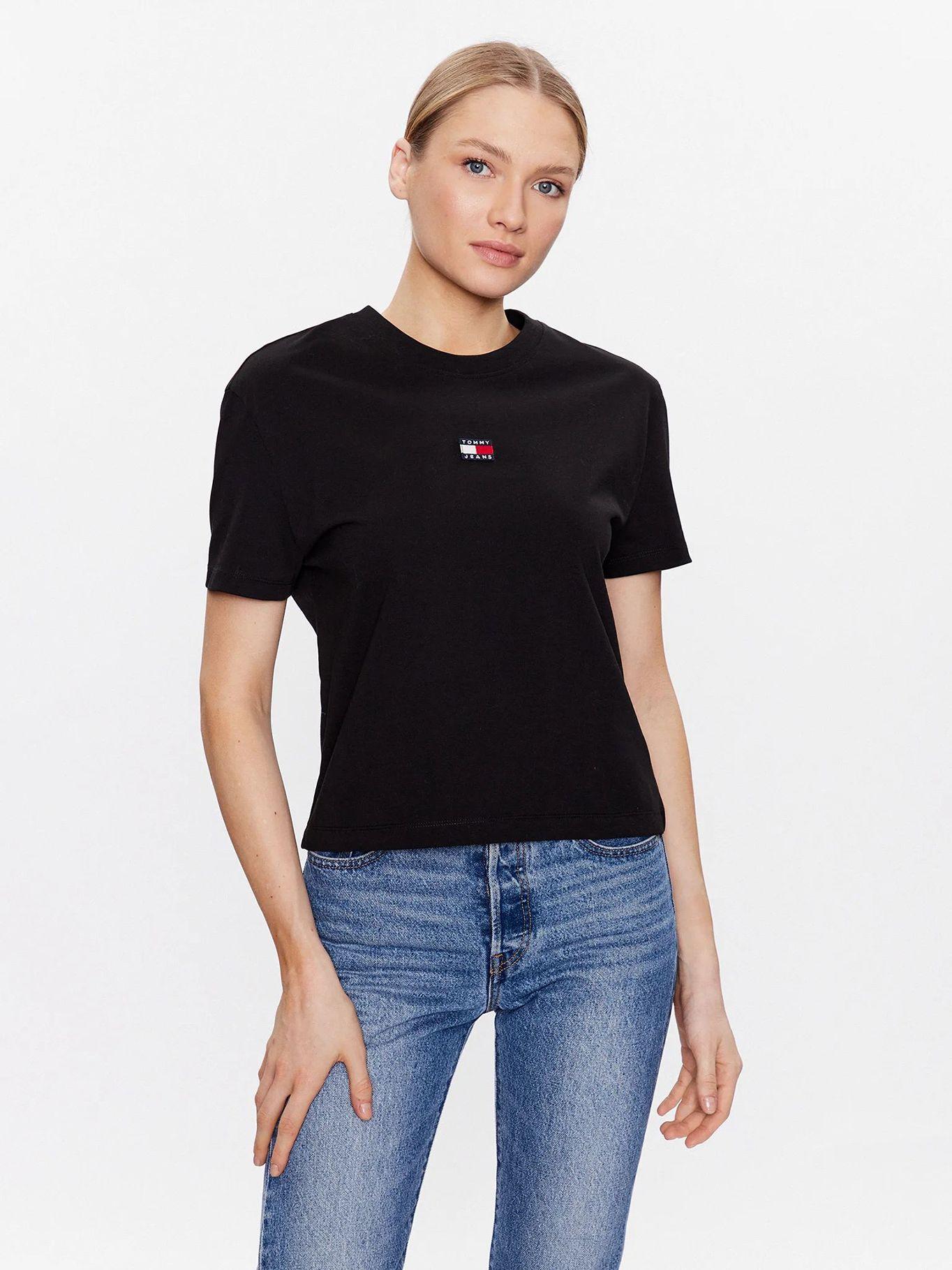 Polera Classic Con Parche Negro Tommy Jeans-0