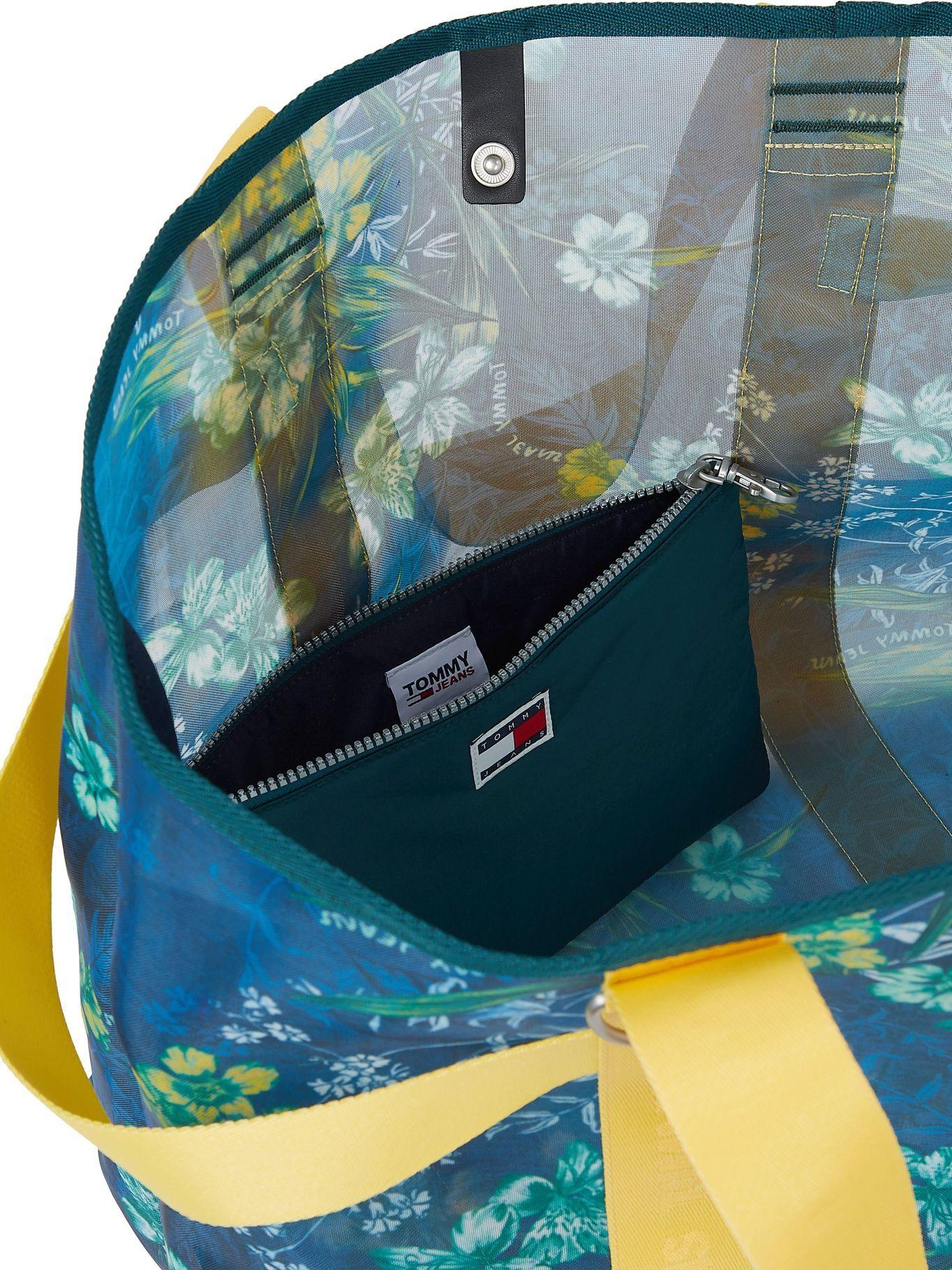 Bolso Tote De Malla Print De Flores Azul Tommy Hilfiger-2