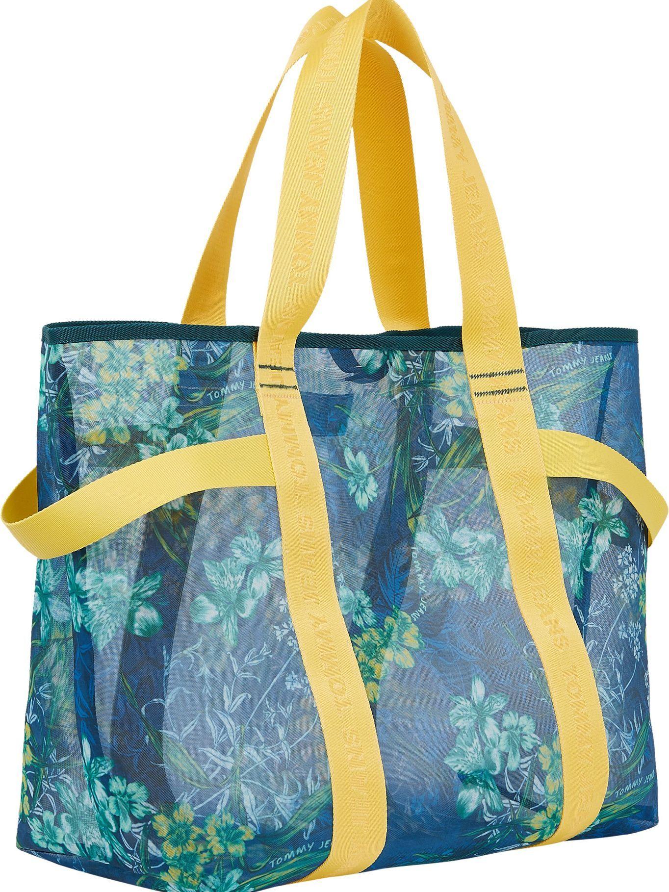 Bolso Tote De Malla Print De Flores Azul Tommy Hilfiger-1