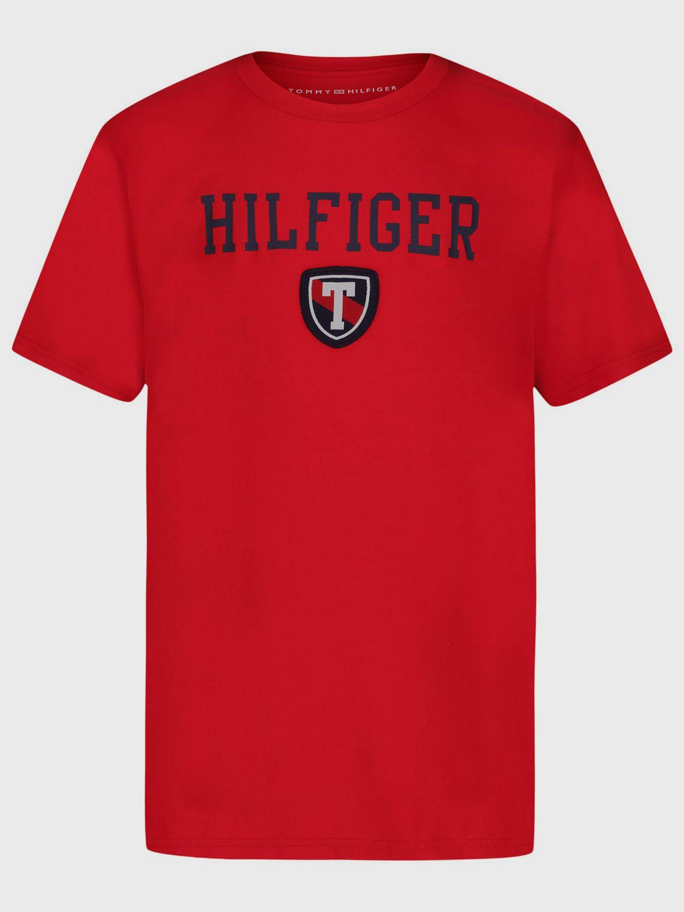 Polera De Niño De Logo Gráfico Rojo Tommy Hilfiger-0