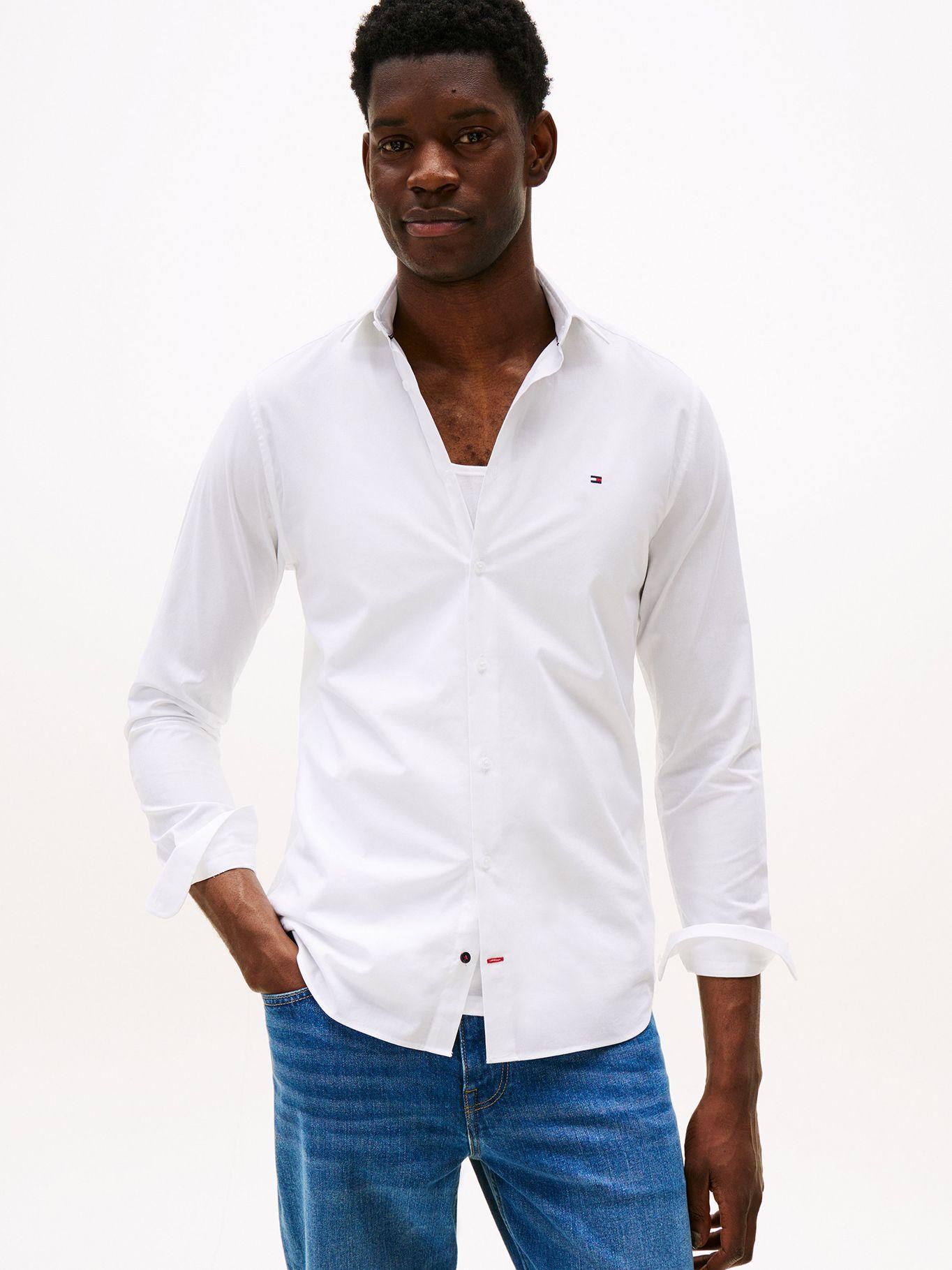 Camisa Flex Poplin Slim Fit Blanco Tommy Hilfiger-0