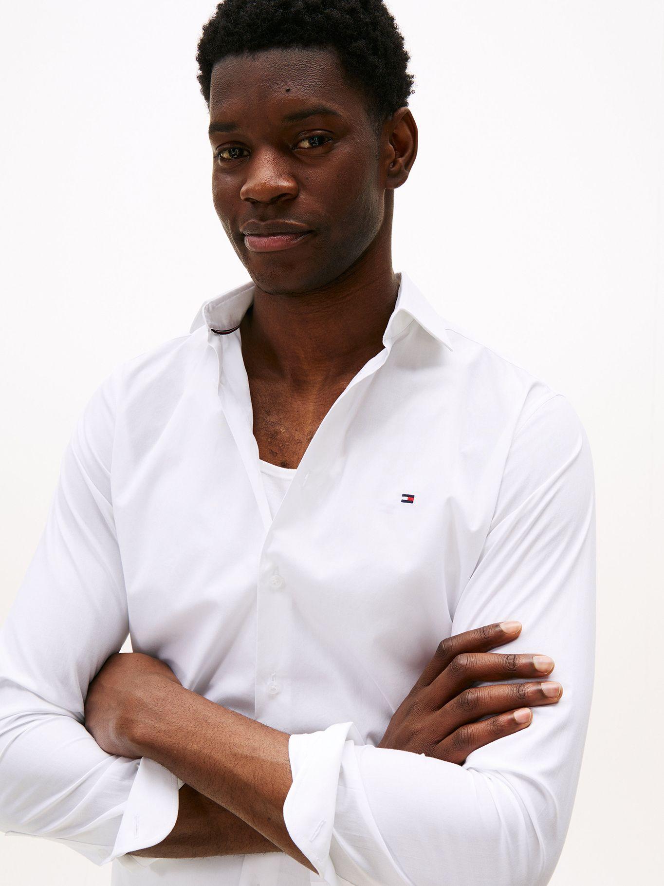 Camisa Flex Poplin Slim Fit Blanco Tommy Hilfiger-3