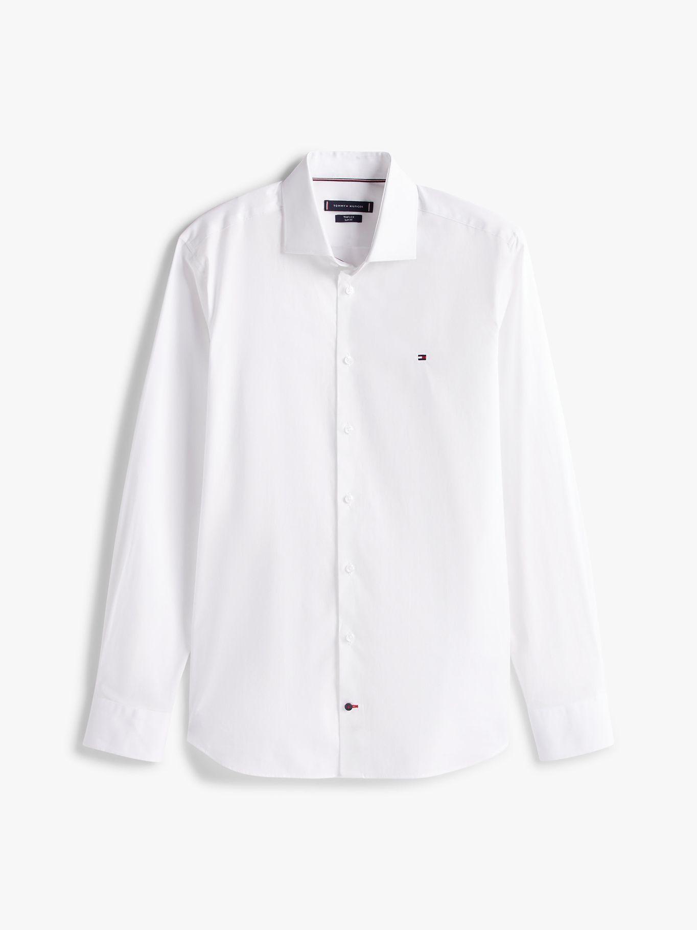 Camisa Flex Poplin Slim Fit Blanco Tommy Hilfiger-4