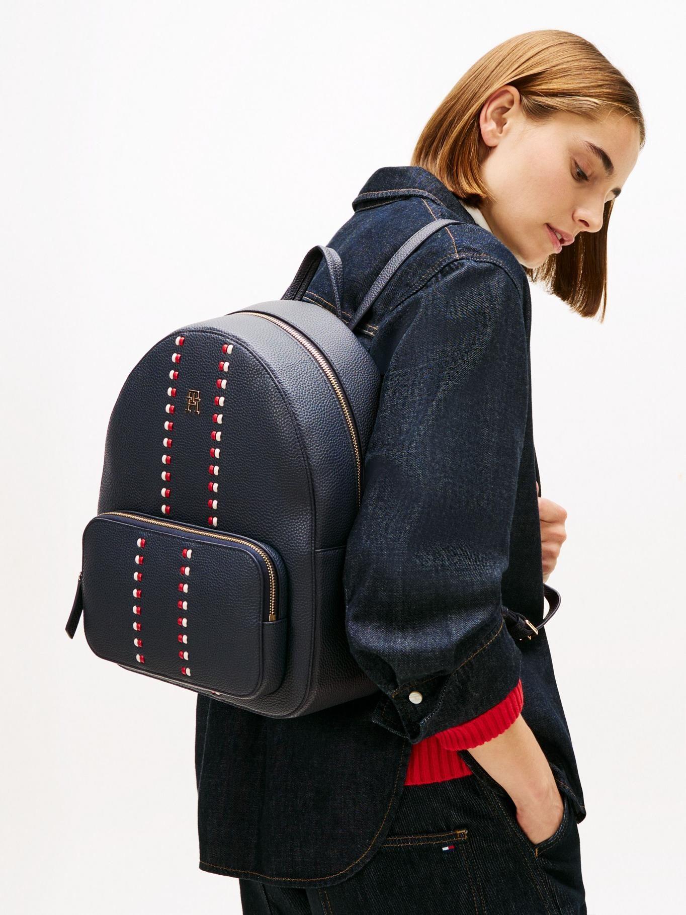 Mochila Con Cinta Tonal Distintiva Tommy Hilfiger Azul-1