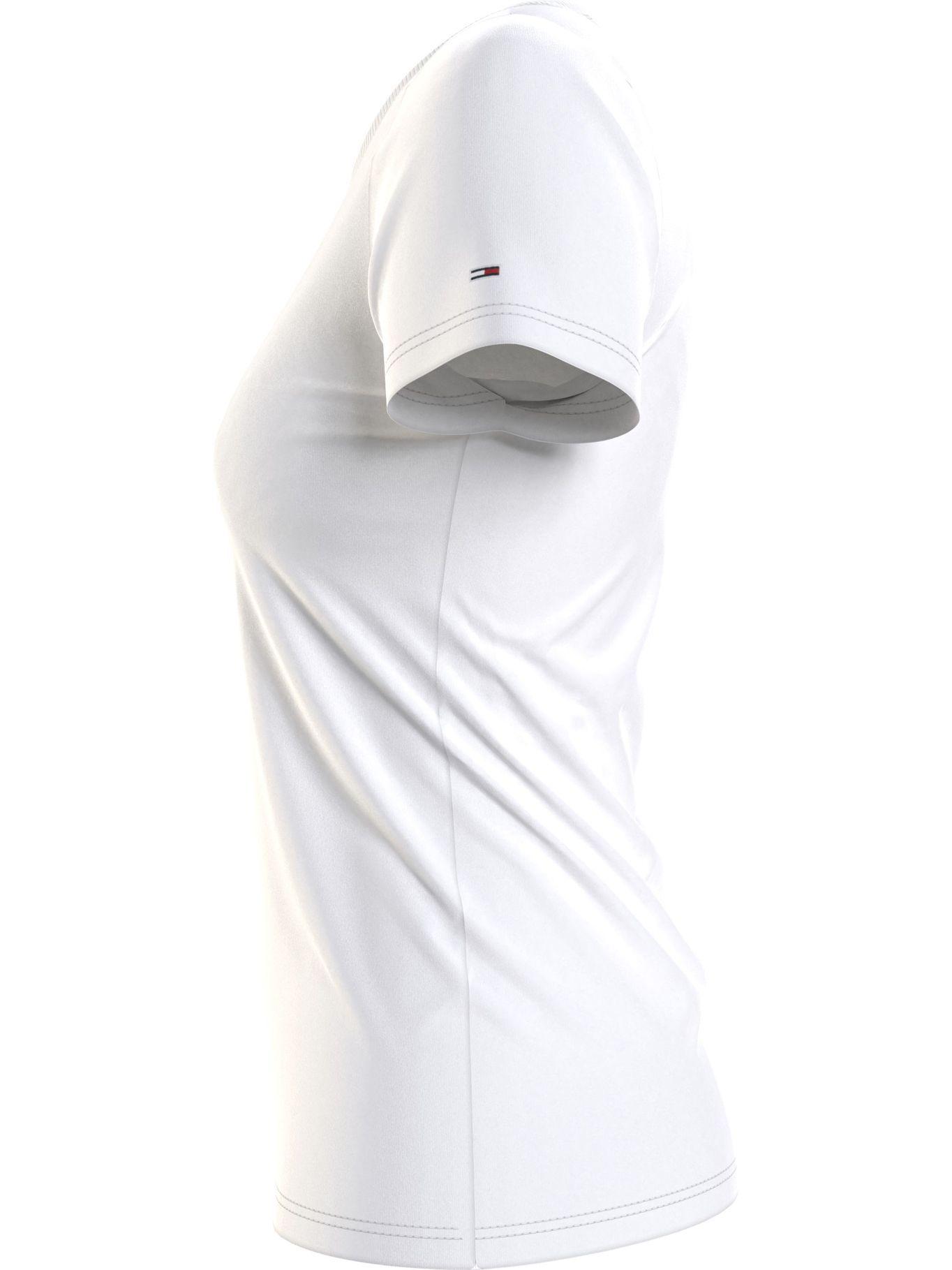 Polera Slim Logo College Blanco Tommy Jeans MY2-3