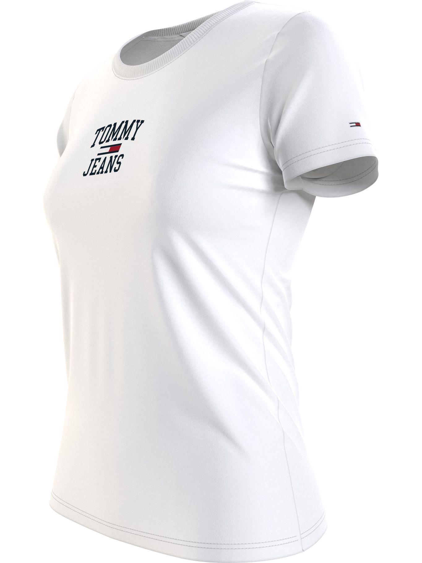 Polera Slim Logo College Blanco Tommy Jeans MY2-2