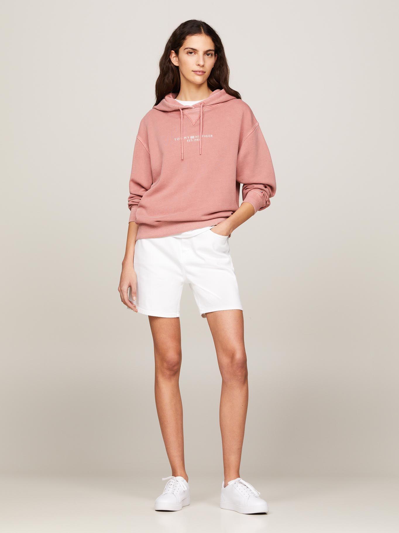 Polerón Hoodie Logo Tonal Bordado Rosado Tommy Hilfiger-1