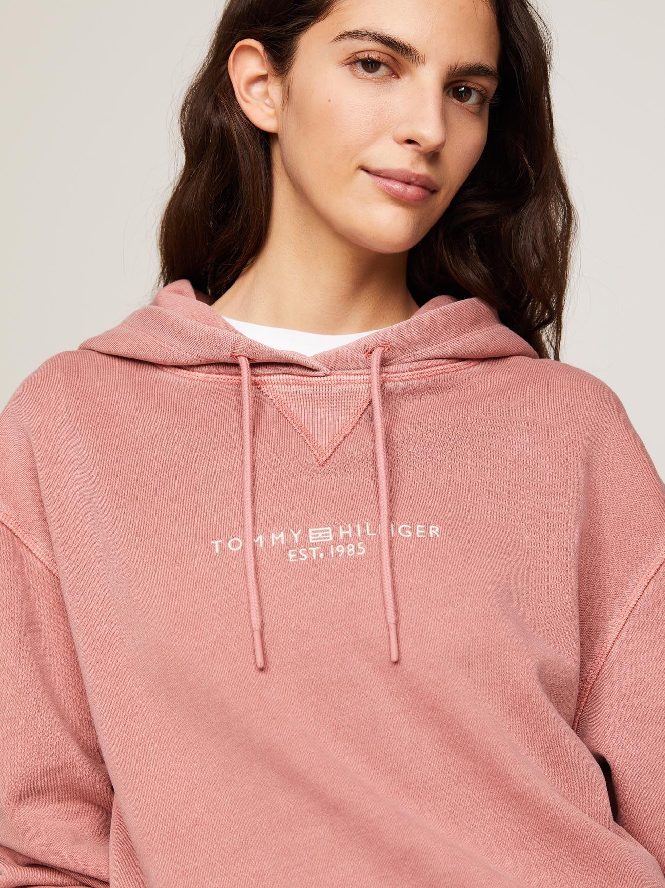 Polerón Hoodie Logo Tonal Bordado Rosado Tommy Hilfiger-3