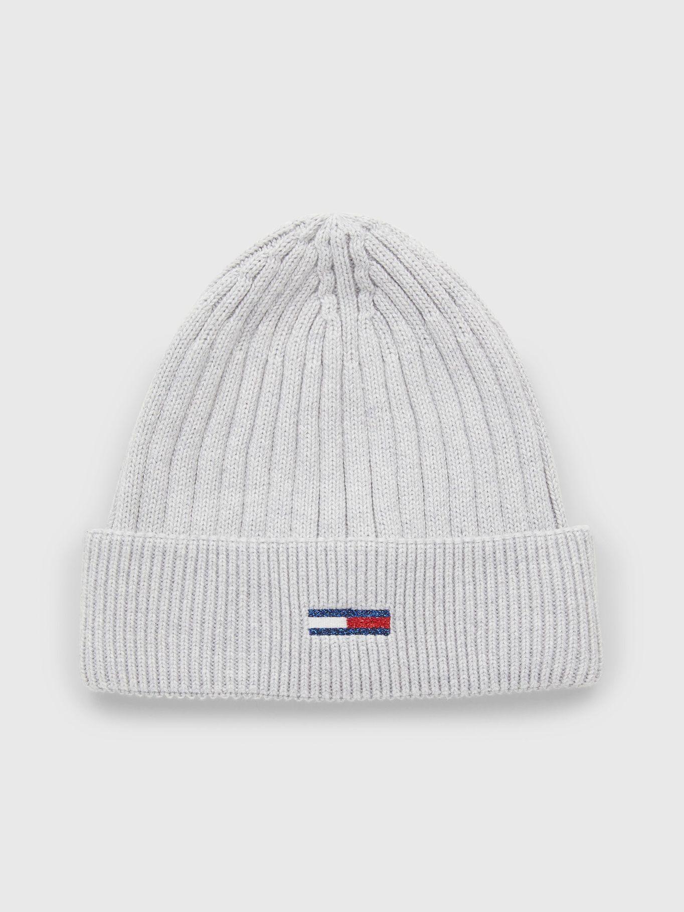 Gorro Beanie Logo Flag Bordado Gris Tommy Hilfiger-0