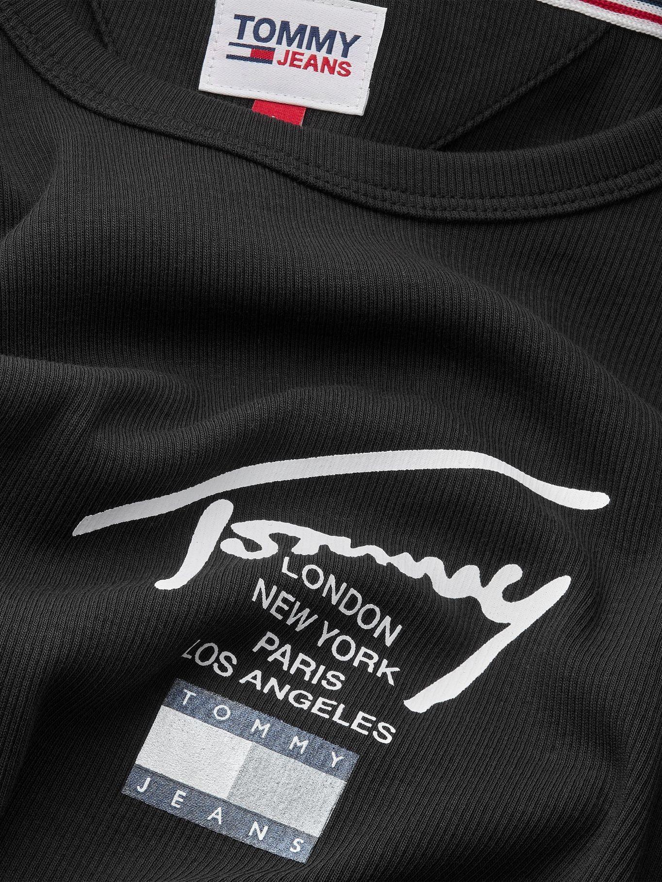 Body Sin Mangas Signature Logo Negro Tommy Jeans-4