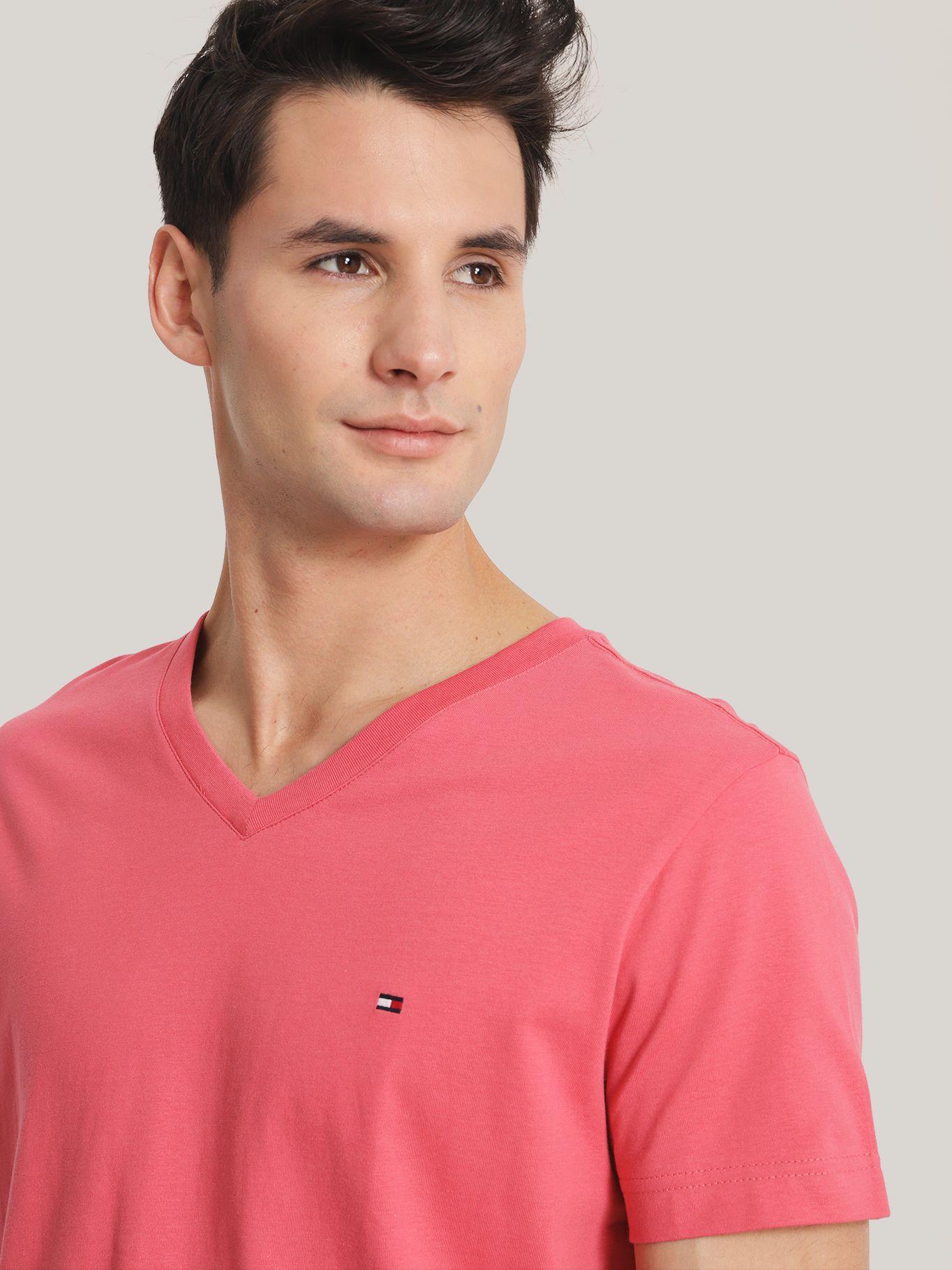 Polera Essential Hombre Slim XIX Rosado Tommy Hilfiger-3