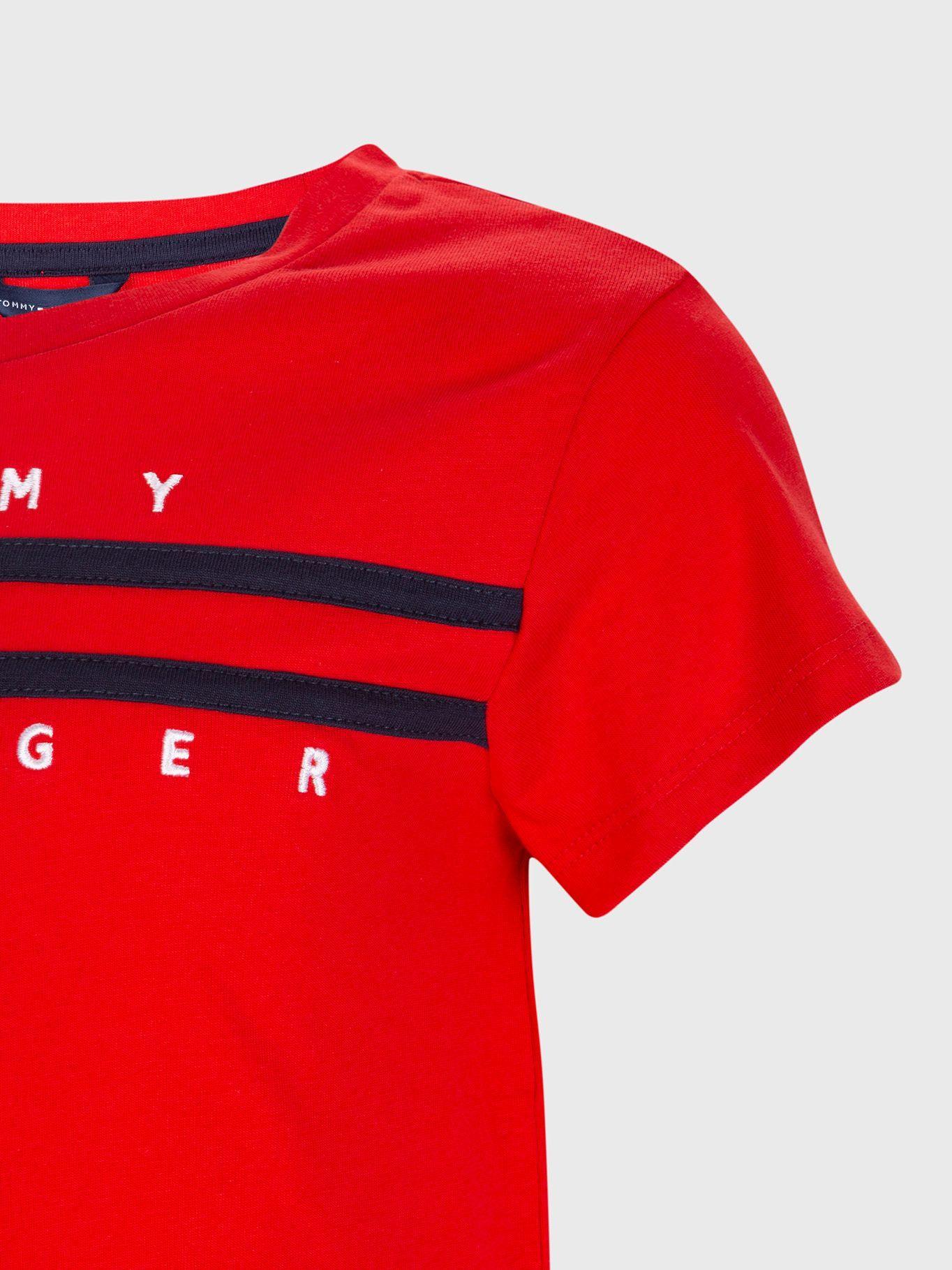 Vestido Camisero Con Vuelos Rojo Tommy Hilfiger-3