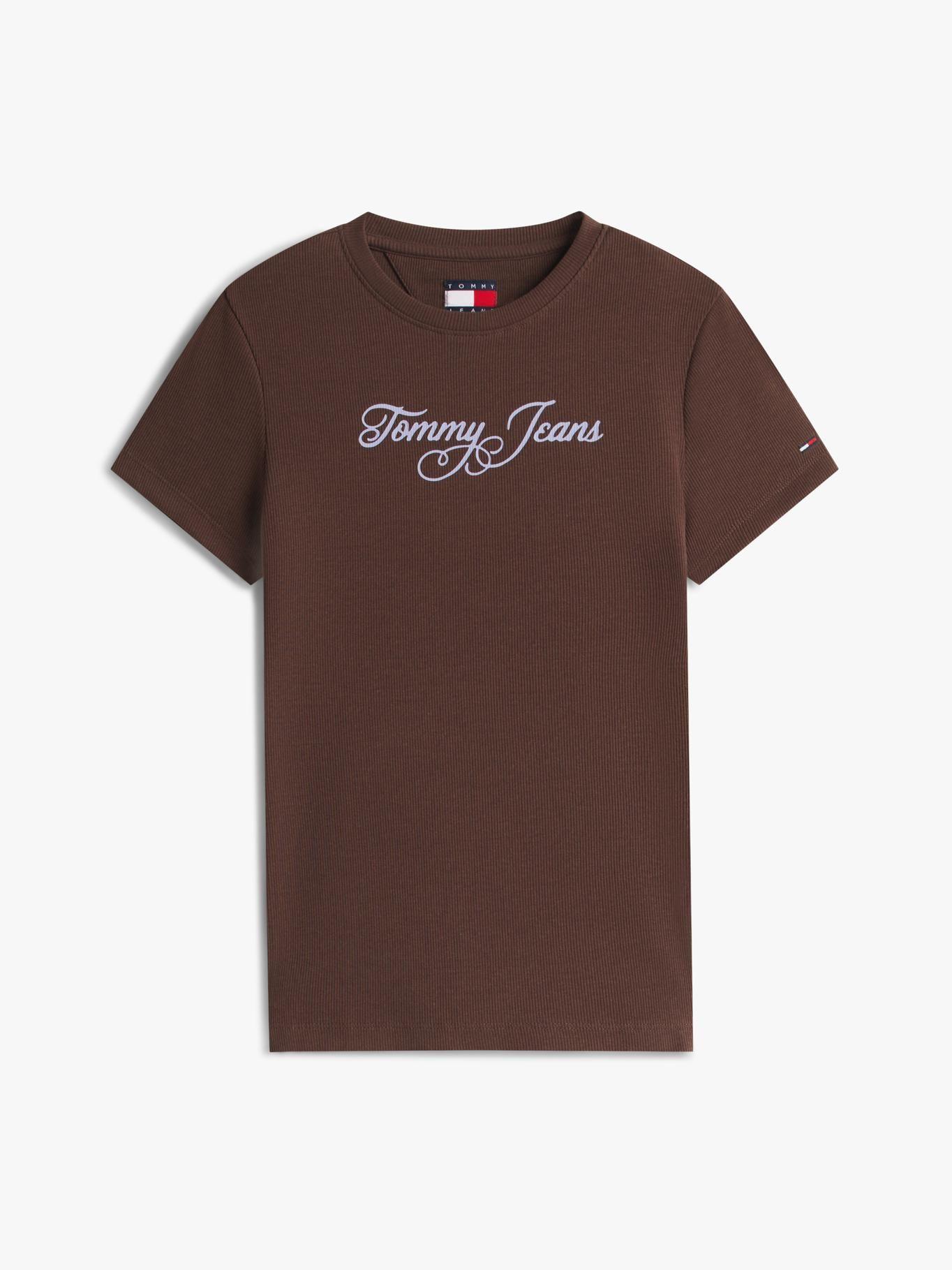 Polera Essential Slim Fit Tommy Jeans Café-4