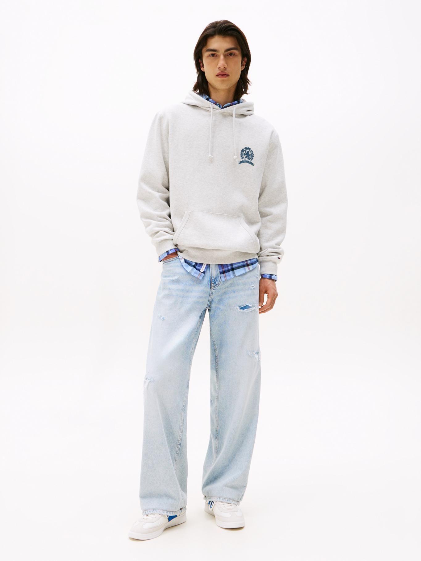 Polerón Hoodie Heritage Crest Gris Tommy Jeans-1