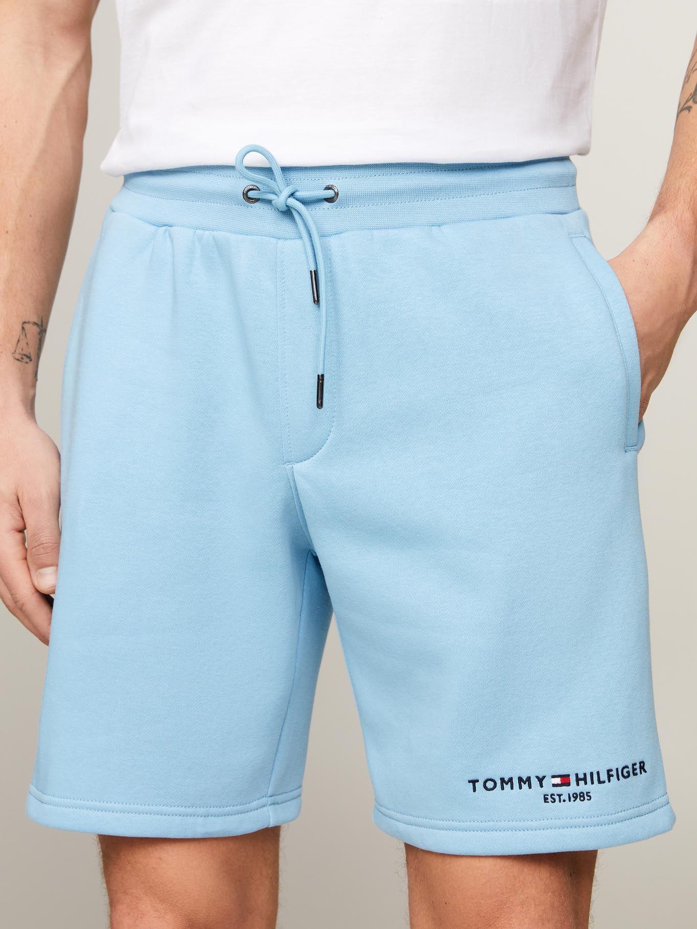 Short Solid De Algodón Cordón Celeste Tommy Hilfiger-0