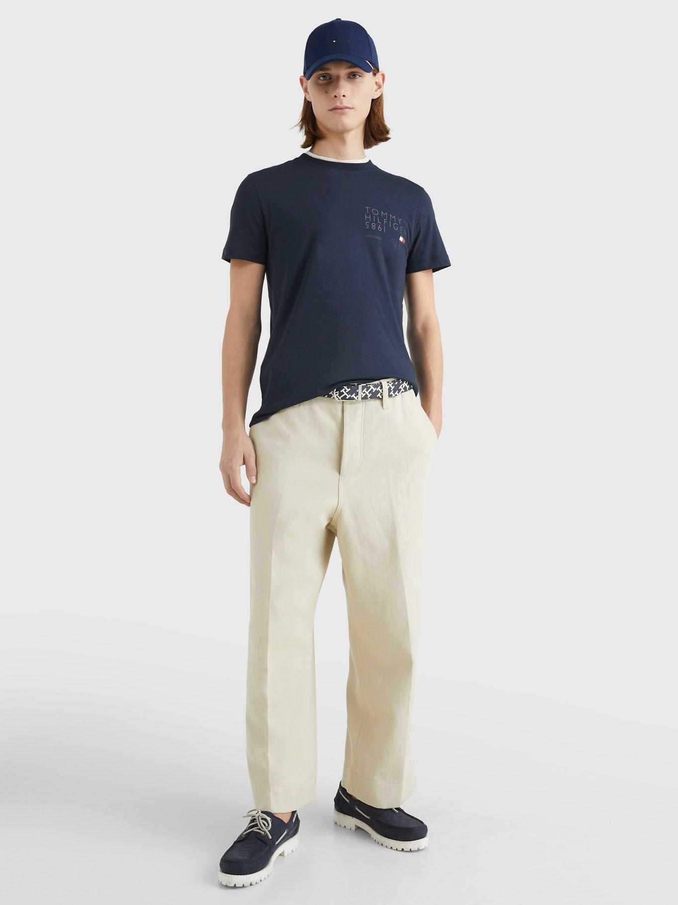 Polera Brand Love Back Slim Fit Azul Tommy Hilfiger-1