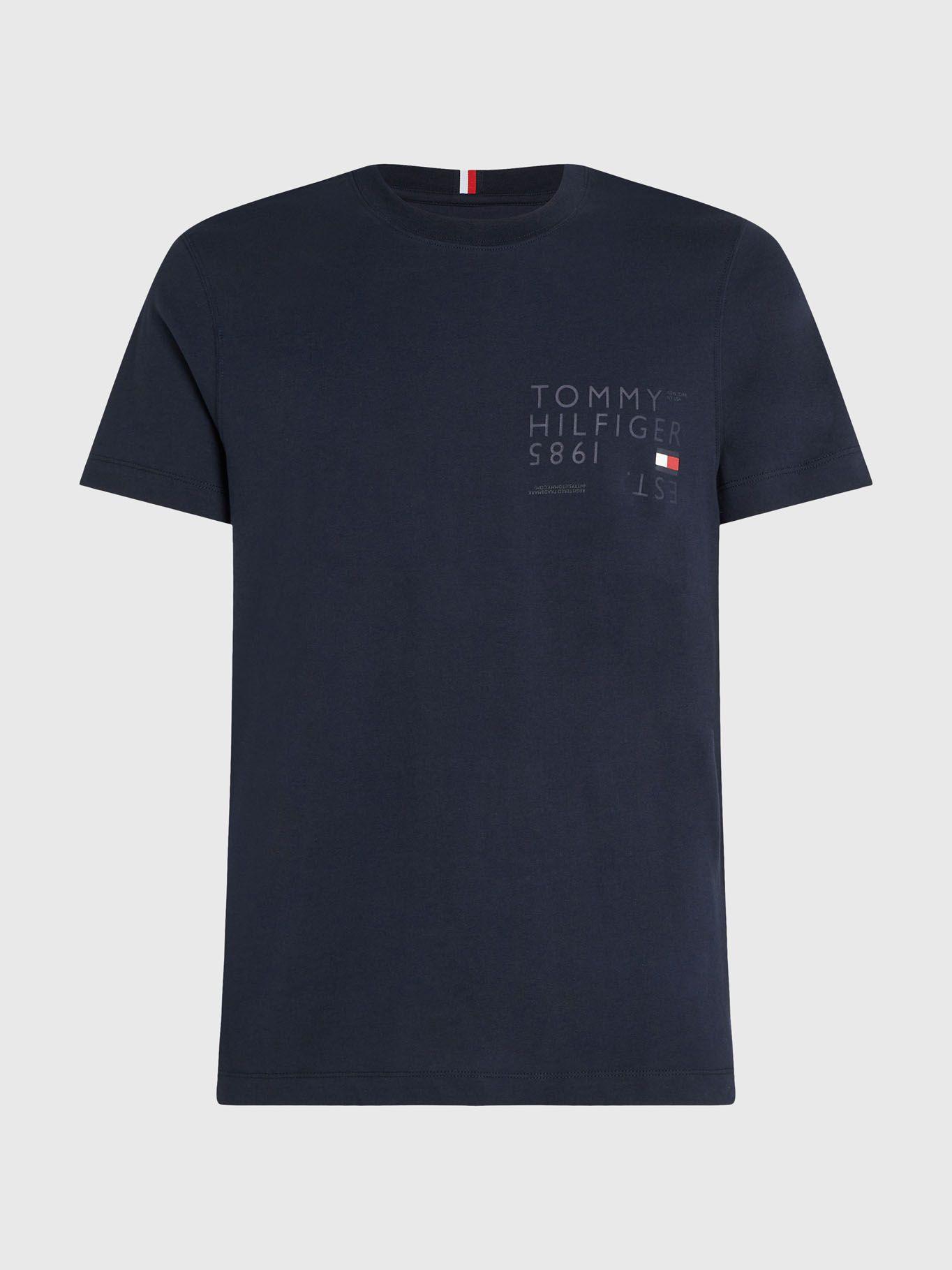 Polera Brand Love Back Slim Fit Azul Tommy Hilfiger-5