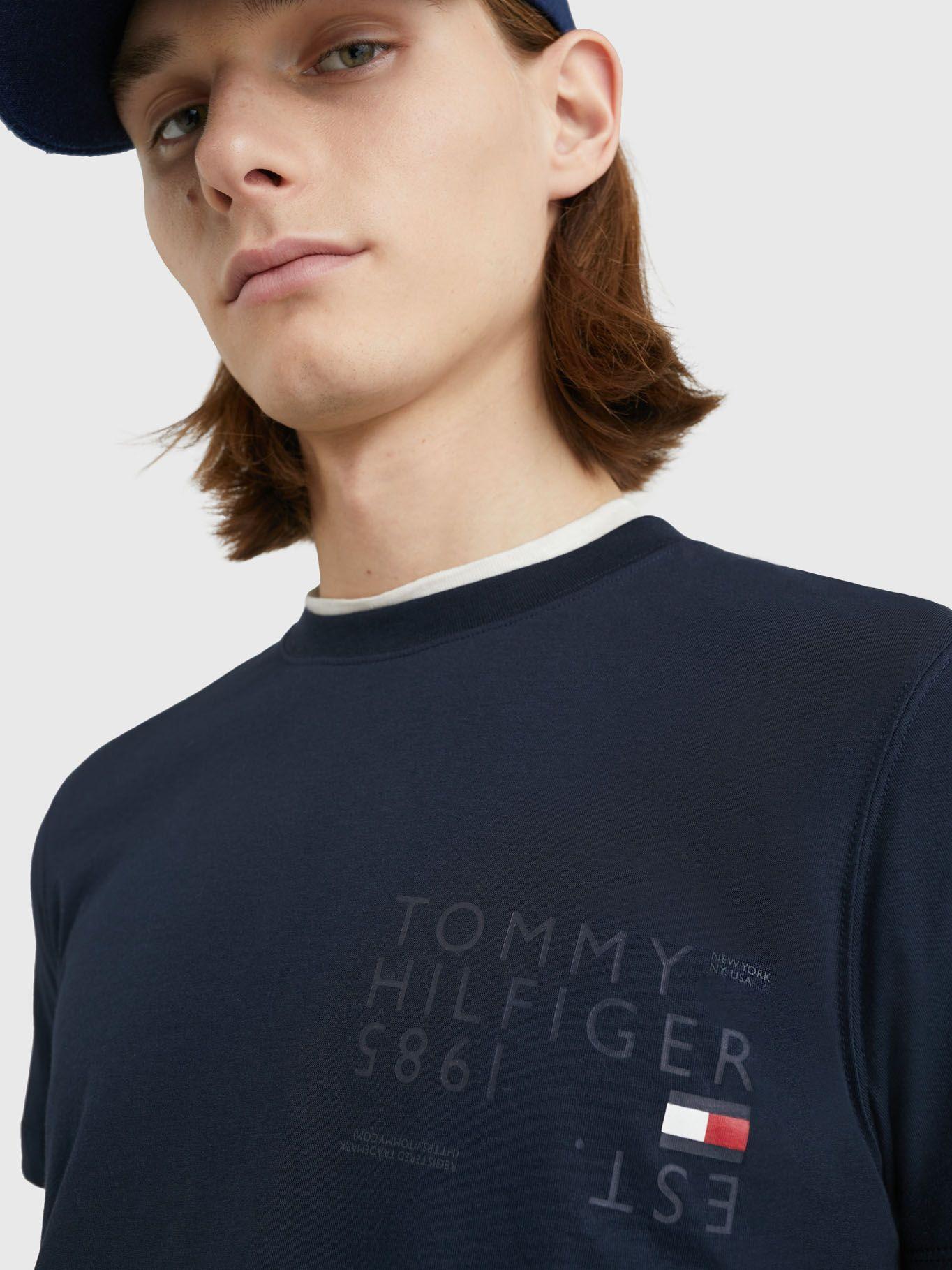 Polera Brand Love Back Slim Fit Azul Tommy Hilfiger-4