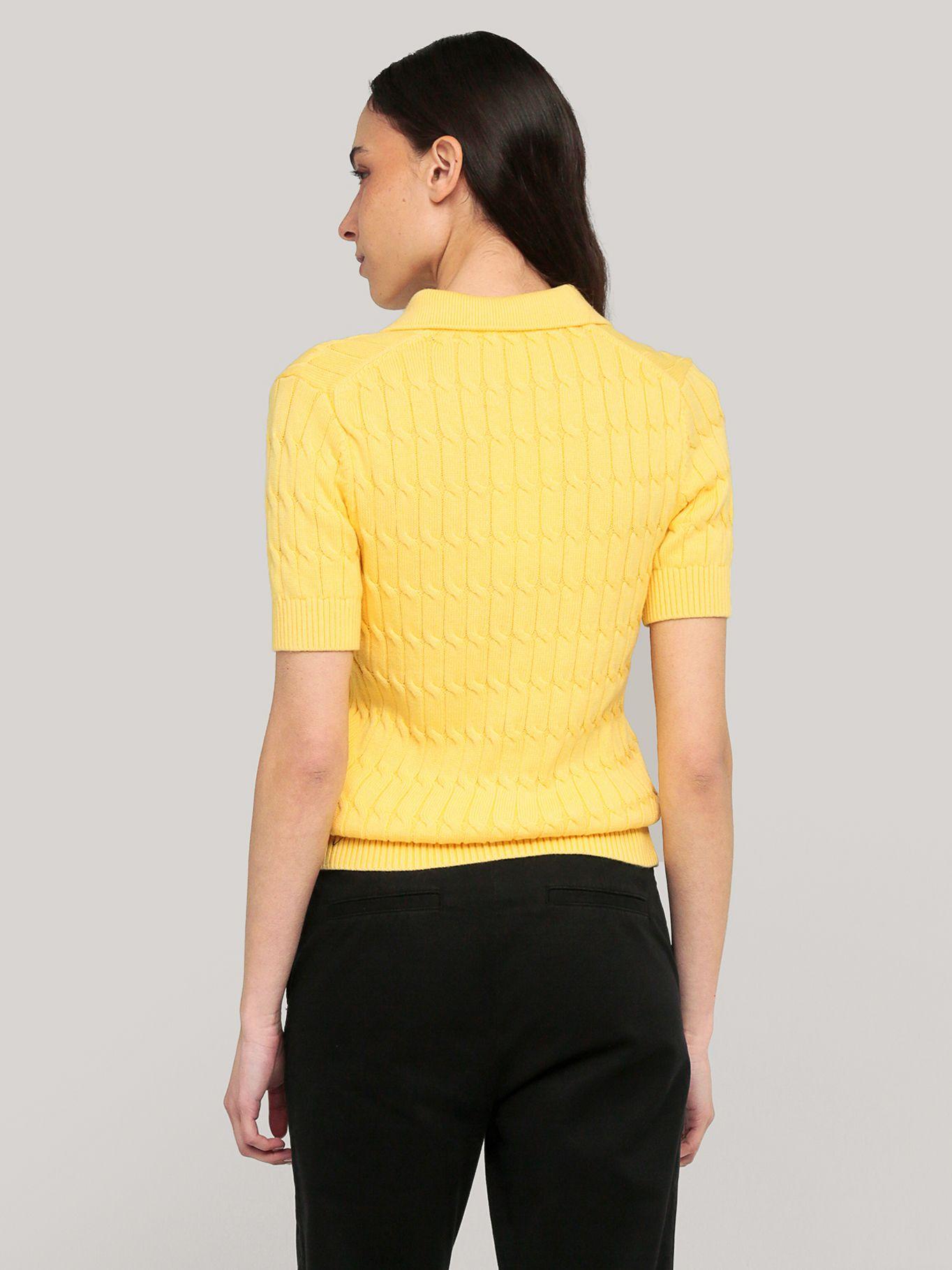 Sweater Cable Solid Amarillo Tommy Hilfiger-3