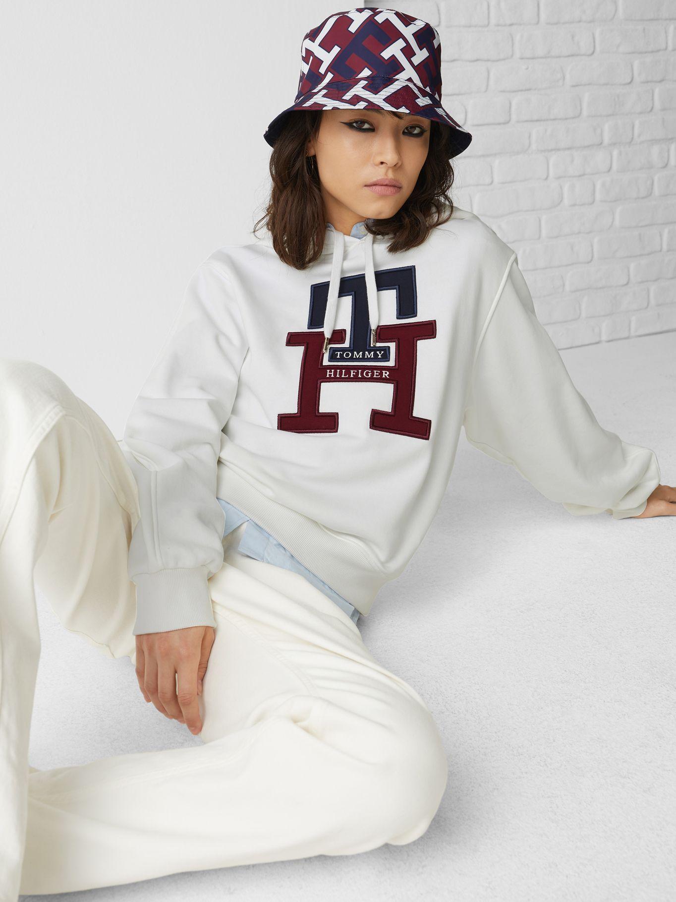 Polerón Hoodie Con Logo Monogram Blanco Tommy Hilfiger-3