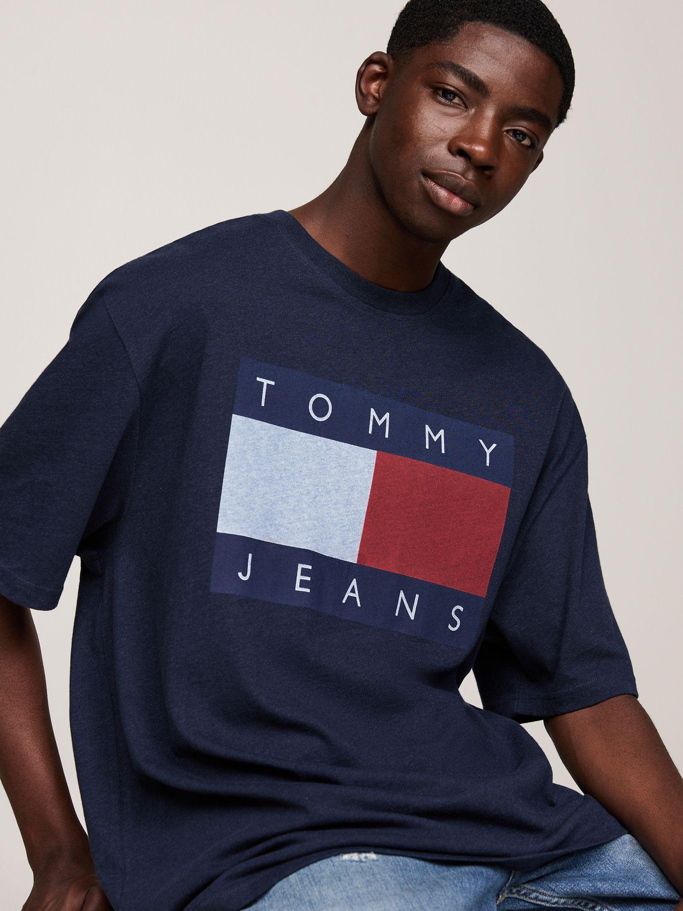 Polera Melange Flag Relaxed Fit Azul Tommy Hilfiger-3