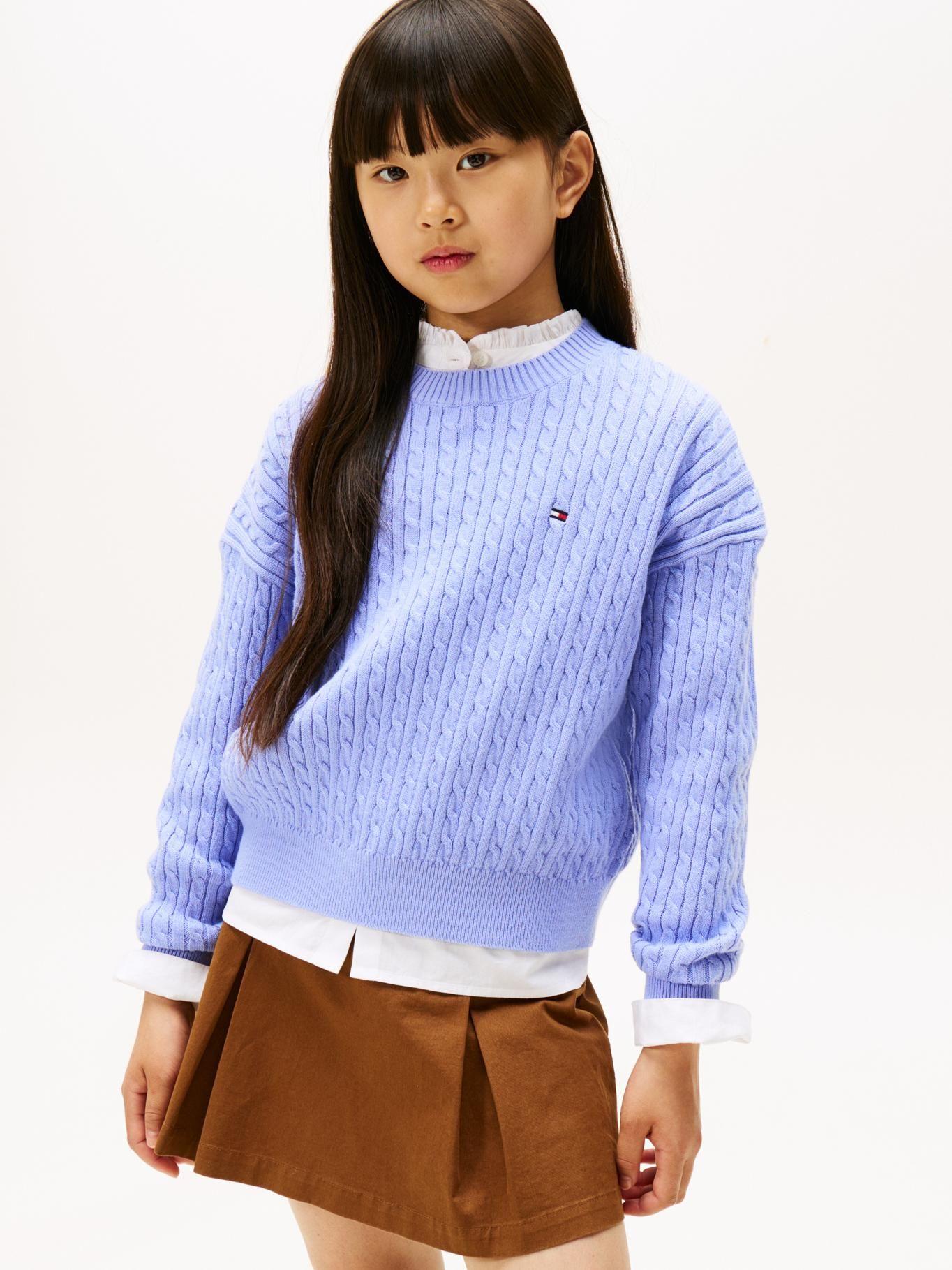 Sweater Punto Celeste Tommy Hilfiger C5Z-0