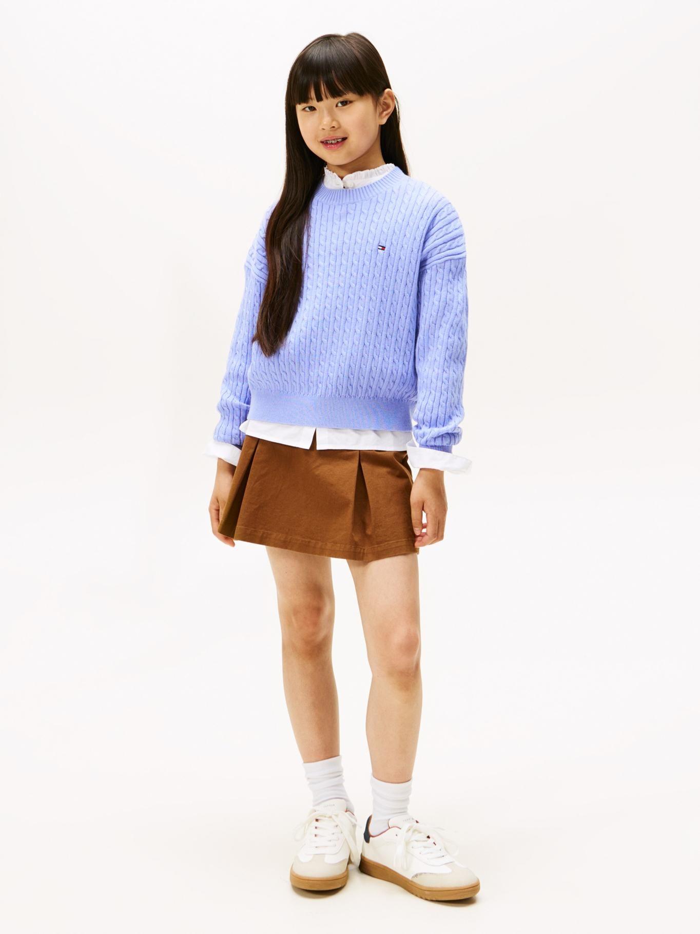 Sweater Punto Celeste Tommy Hilfiger C5Z-1