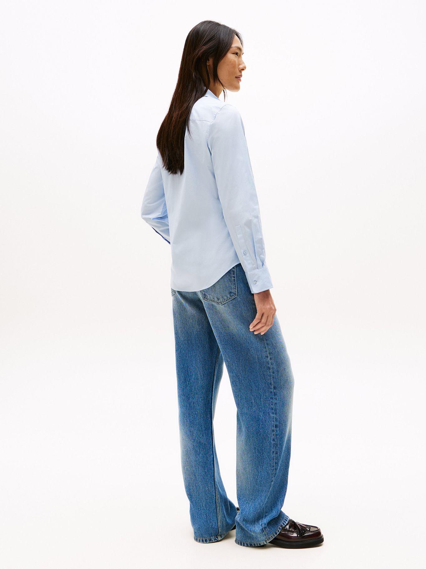 Camisa A Rayas Corte Regular C1O Celeste Tommy Hilfiger-2