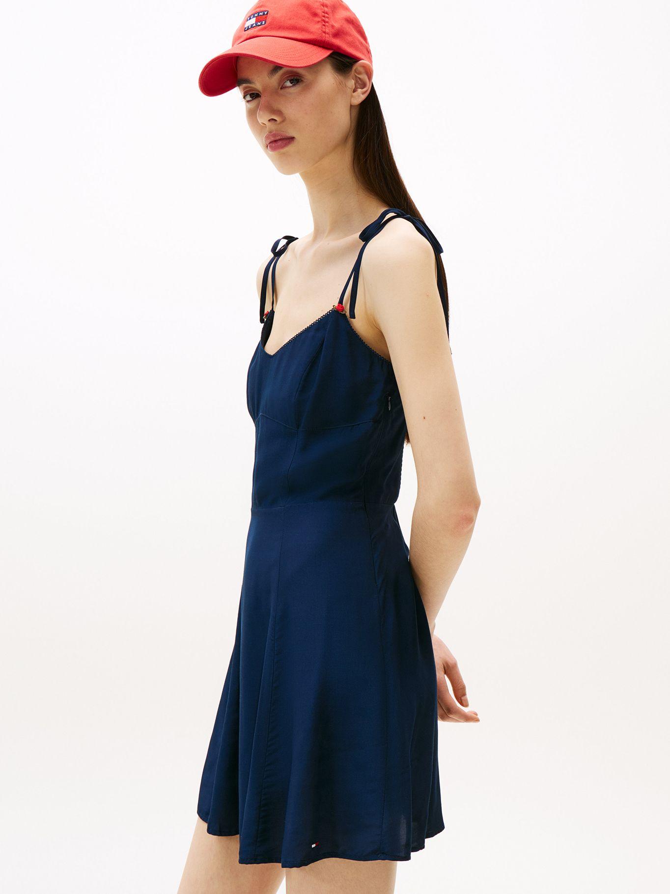 Vestido Extra Slim De Corte Evasé Azul Tommy Jeans-2