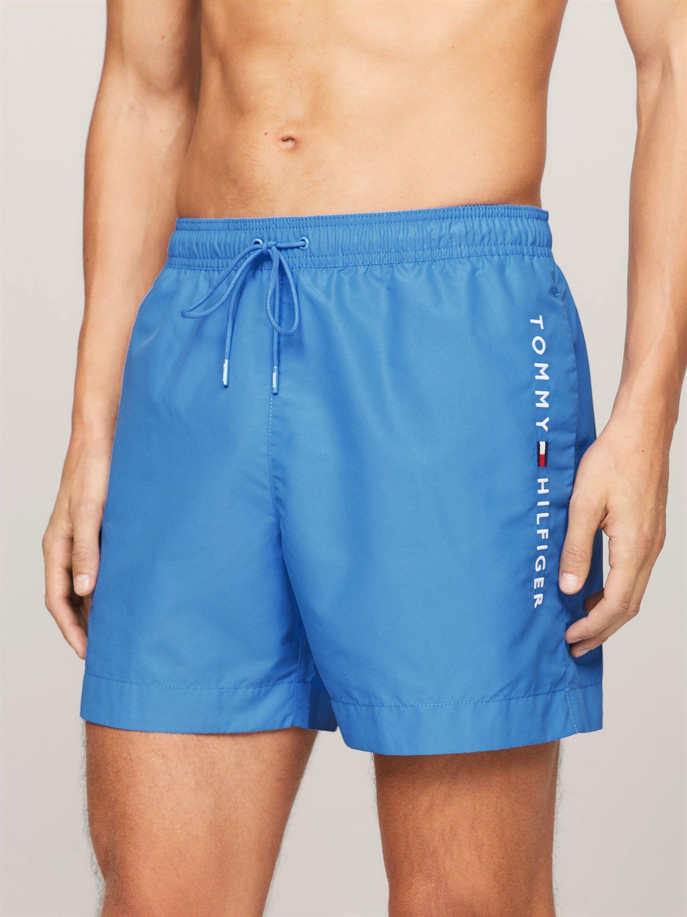 Traje De Baño De Largo/Medio Logo Azul Tommy Hilfiger-1