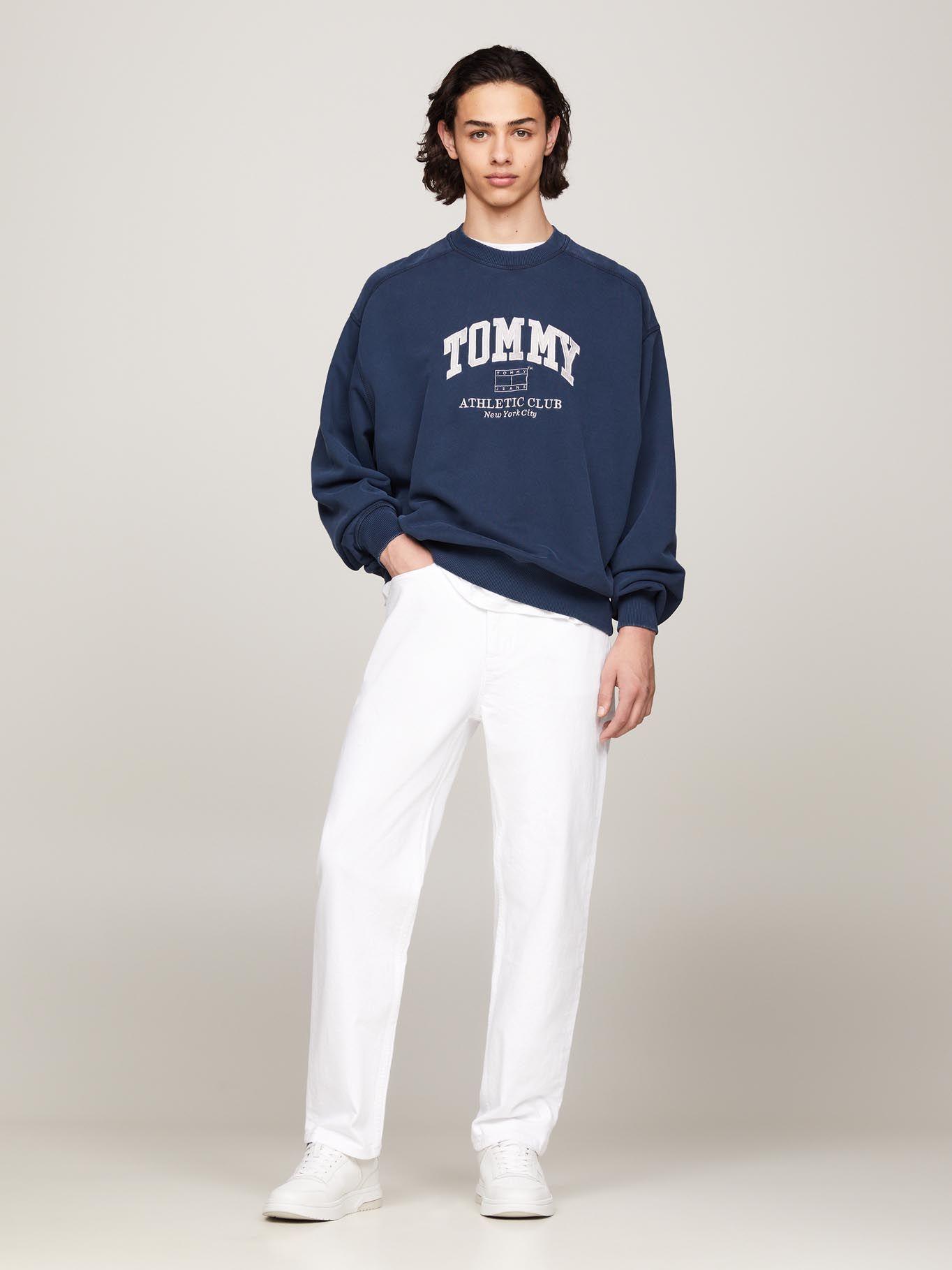 Polerón Relaxed Estilo Varsity Azul Tommy Jeans-1