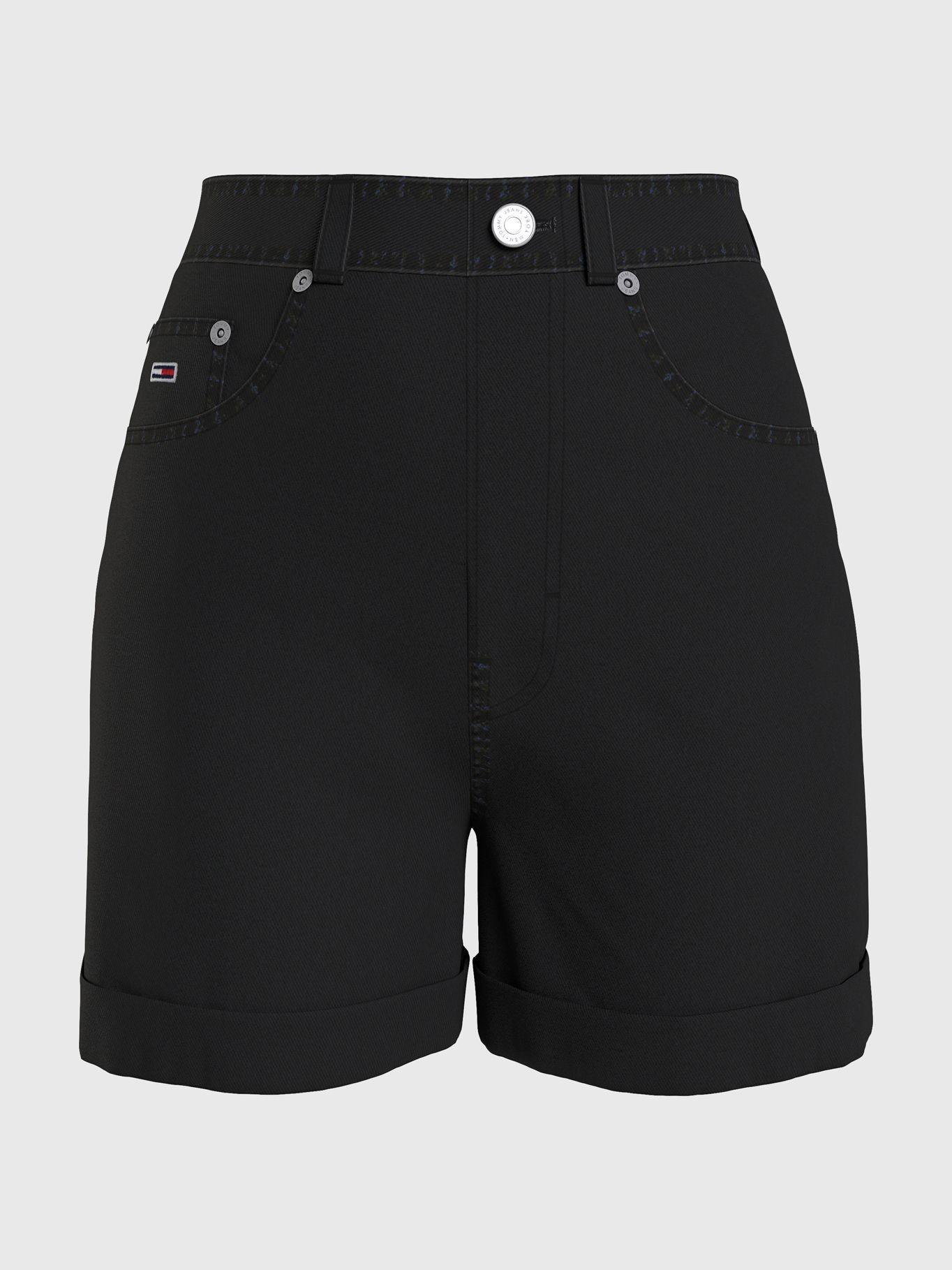 Short Mom Talle Alto Negro Tommy Hilfiger-0