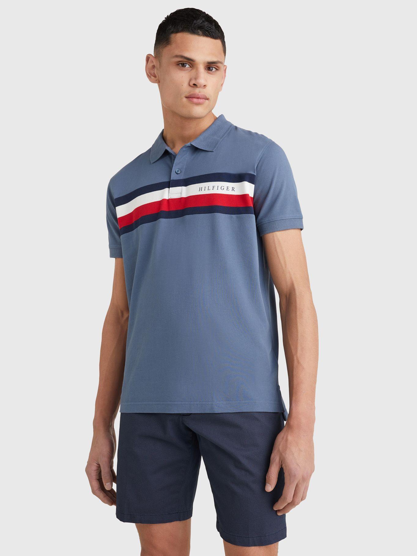 Polo Corporate Stripe Regular Fit Azul Tommy Hilfiger-3