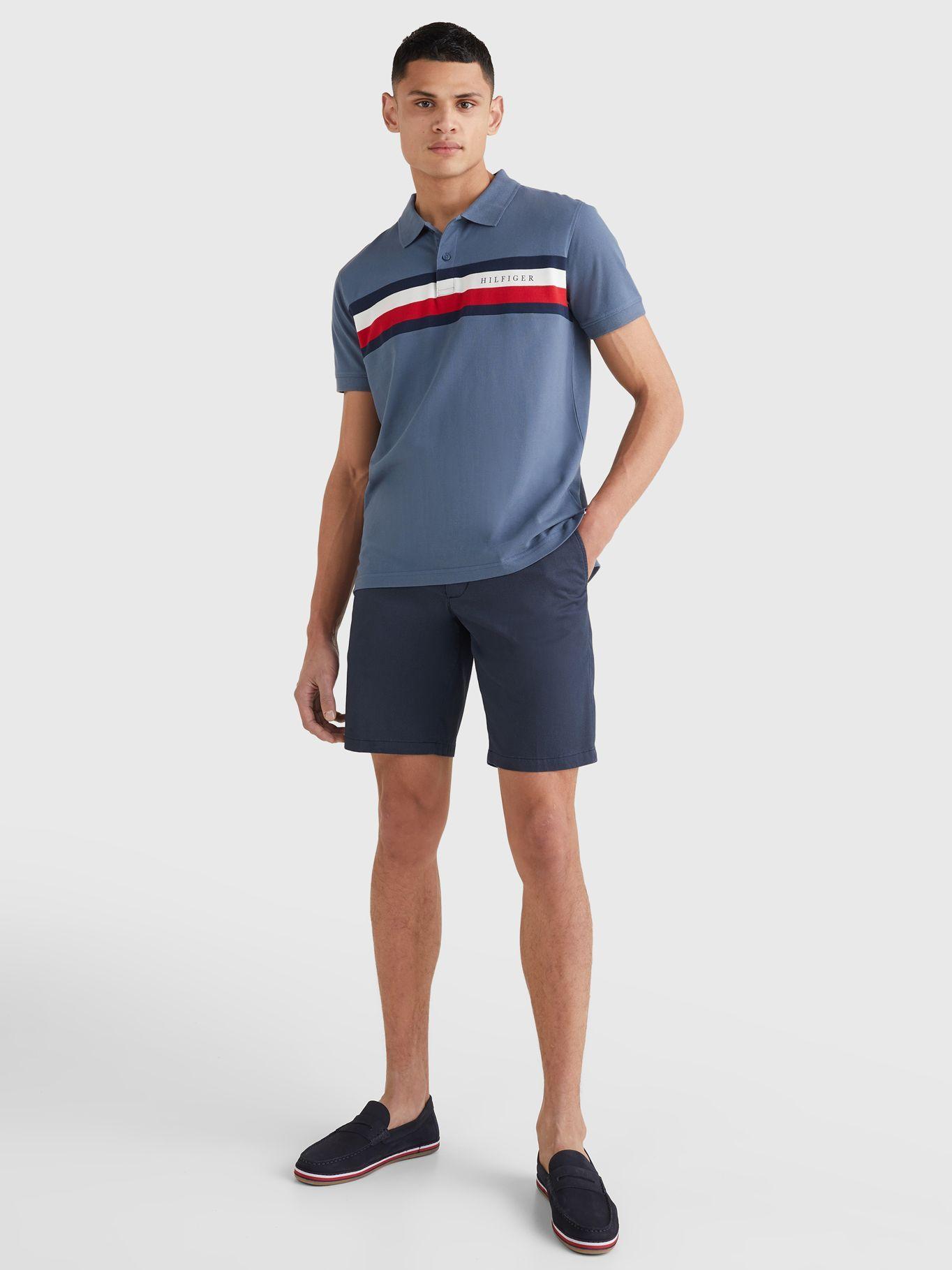 Polo Corporate Stripe Regular Fit Azul Tommy Hilfiger-0