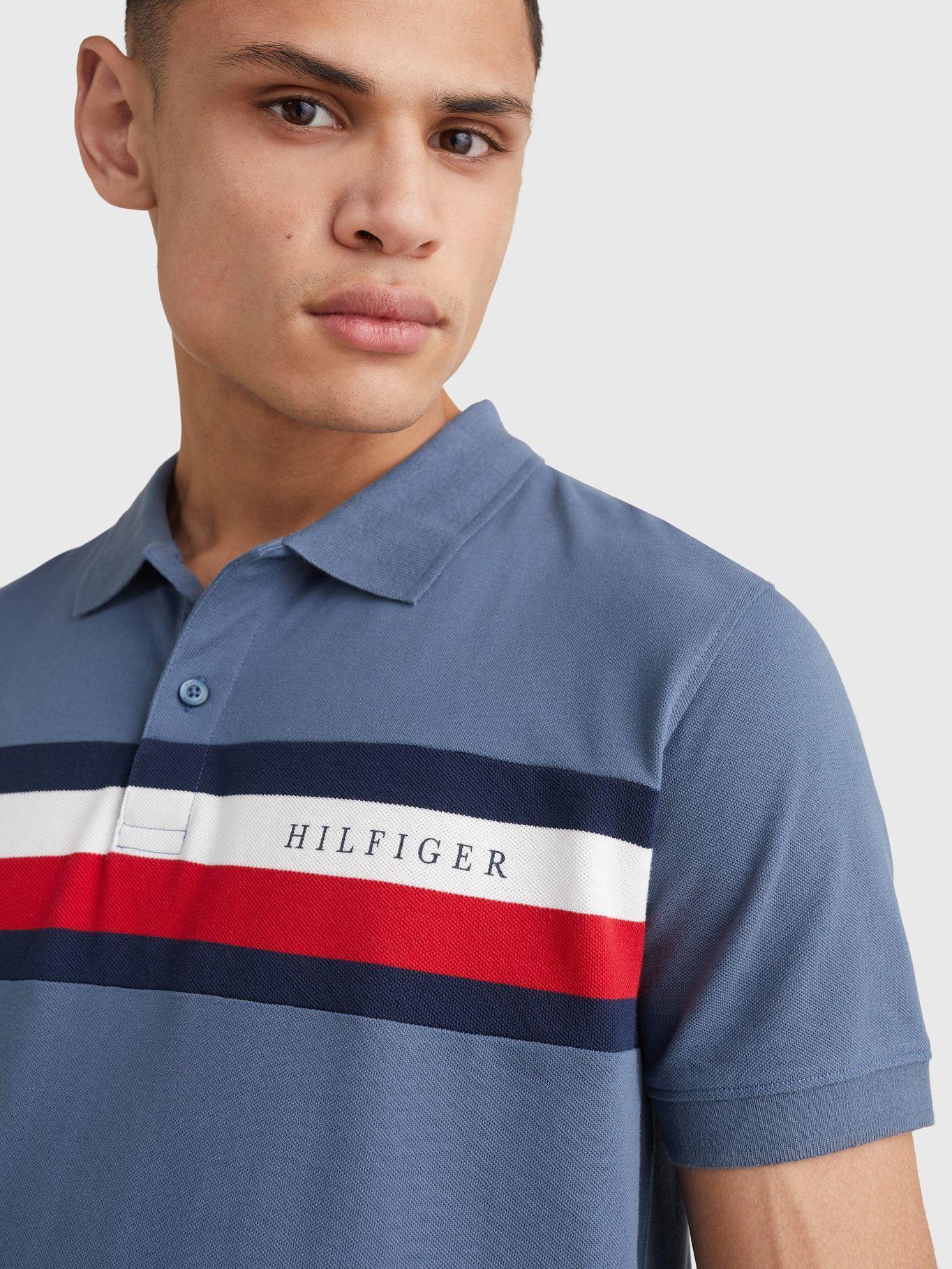 Polo Corporate Stripe Regular Fit Azul Tommy Hilfiger-2