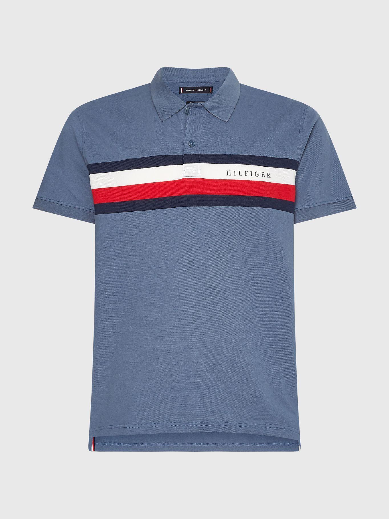 Polo Corporate Stripe Regular Fit Azul Tommy Hilfiger-4