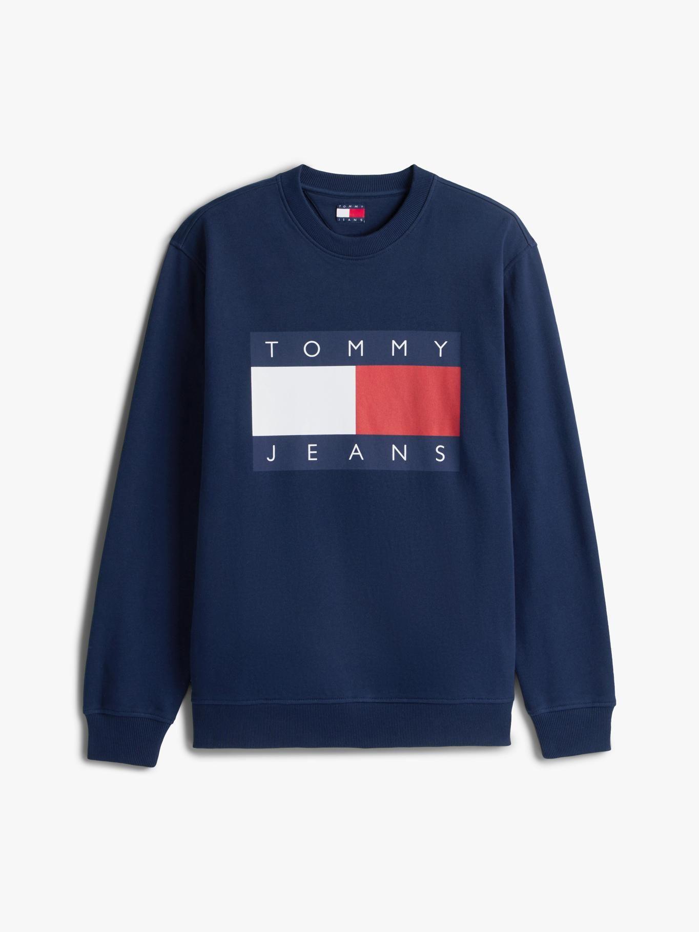 Polerón Con Bandera Estampada Tommy Jeans Azul-4