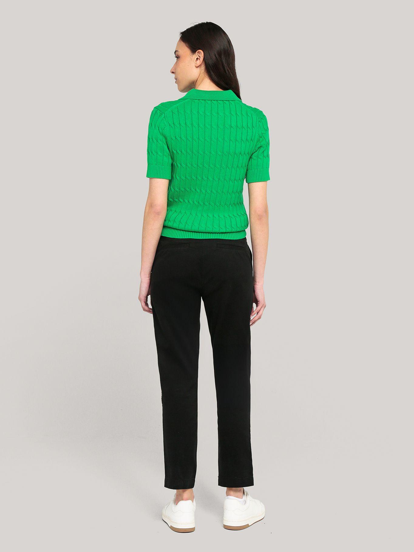 Sweater Cable Solid Verde Tommy Hilfiger-2