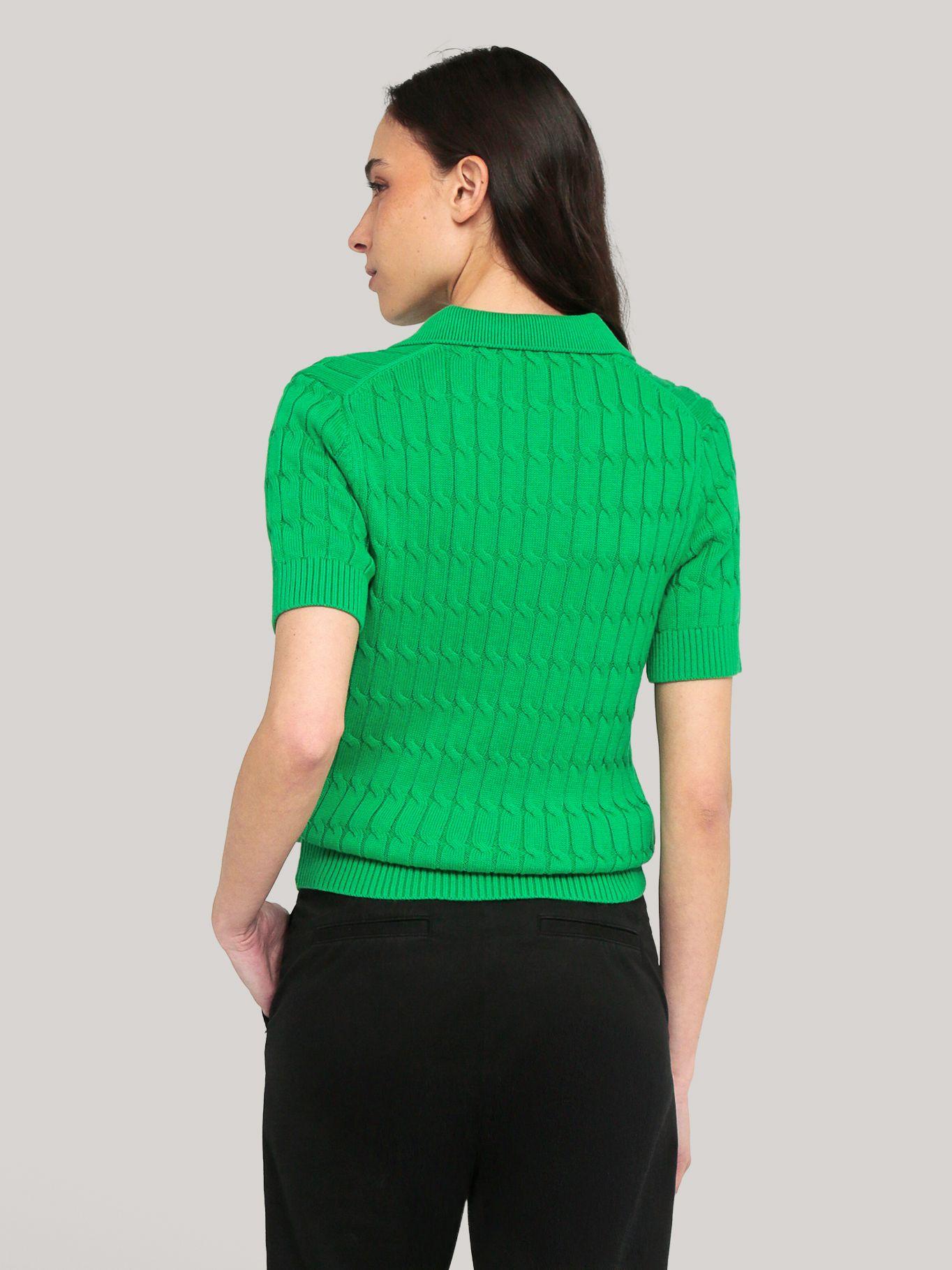 Sweater Cable Solid Verde Tommy Hilfiger-3