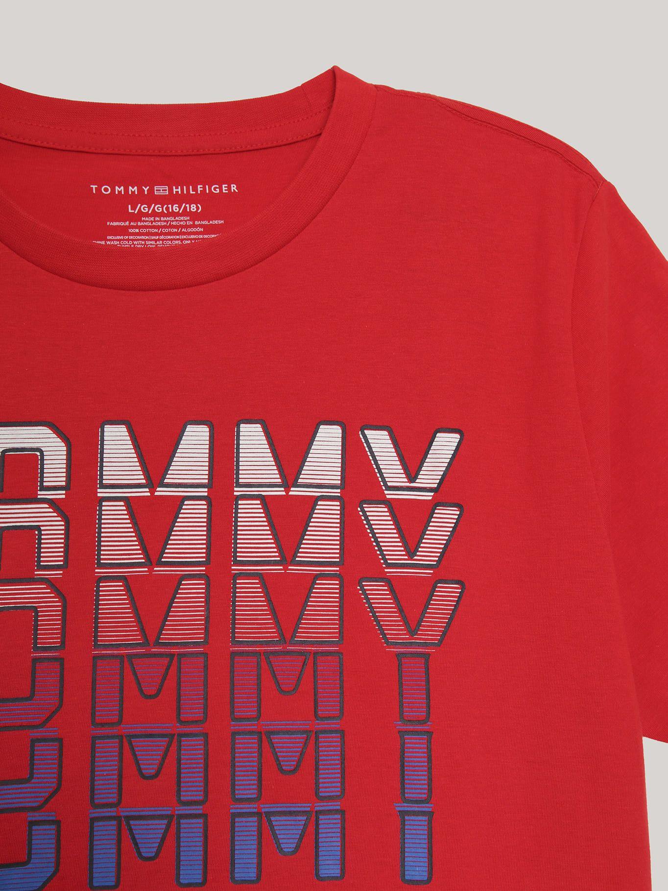 Polera De Niño Flutter Graphic Logo Rojo Tommy Hilfiger-2