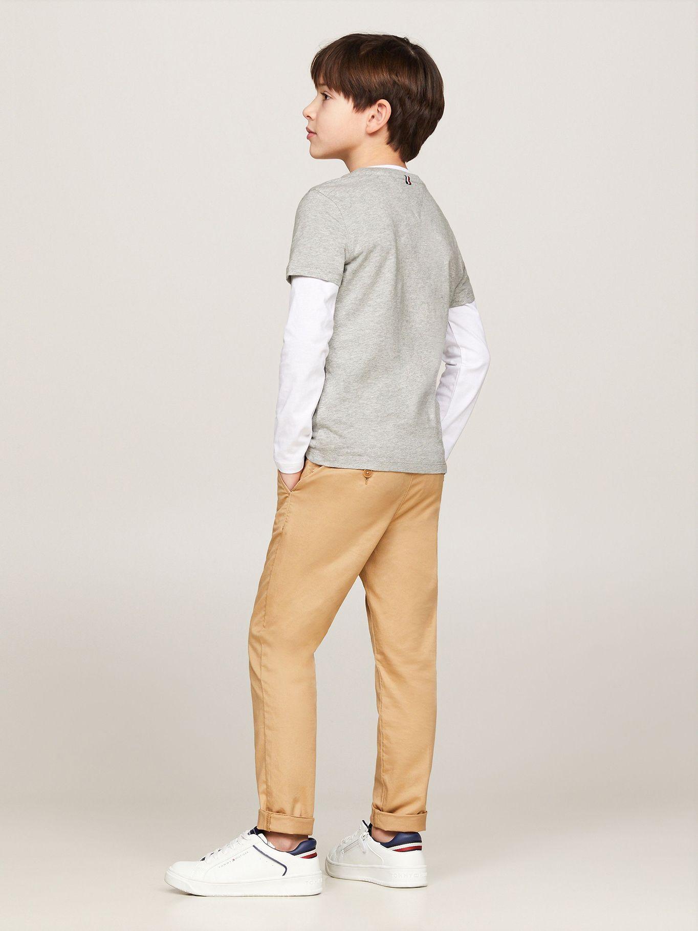 Polera De Niño Essential C-Neck Gris Tommy Hilfiger-2