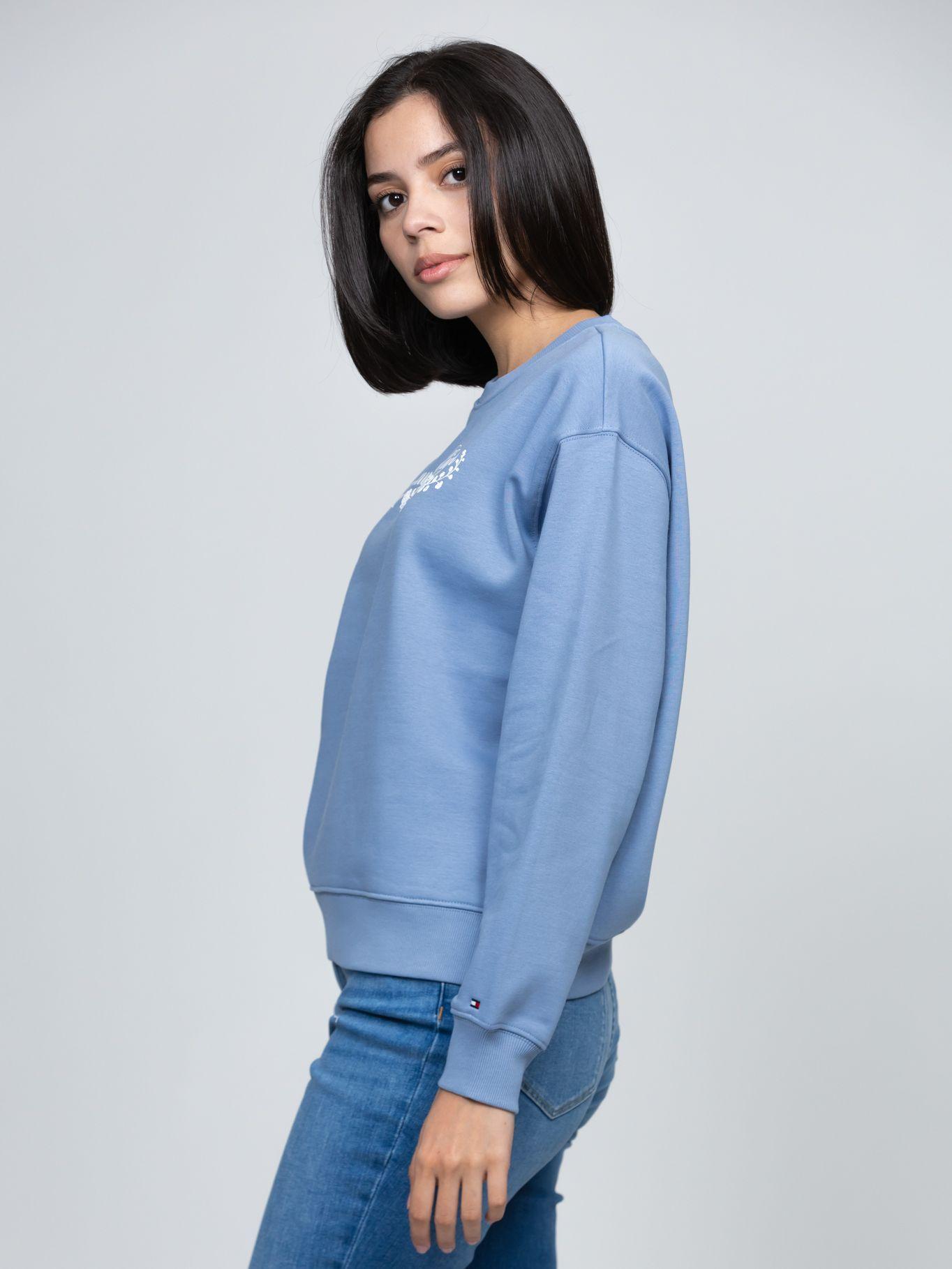 Polerón Gráfico Con Logo Azul Tommy Hilfiger-3