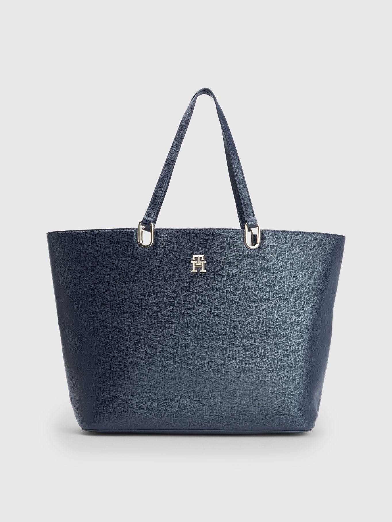 Tote Monogram Solid Azul Tommy Hilfiger-0