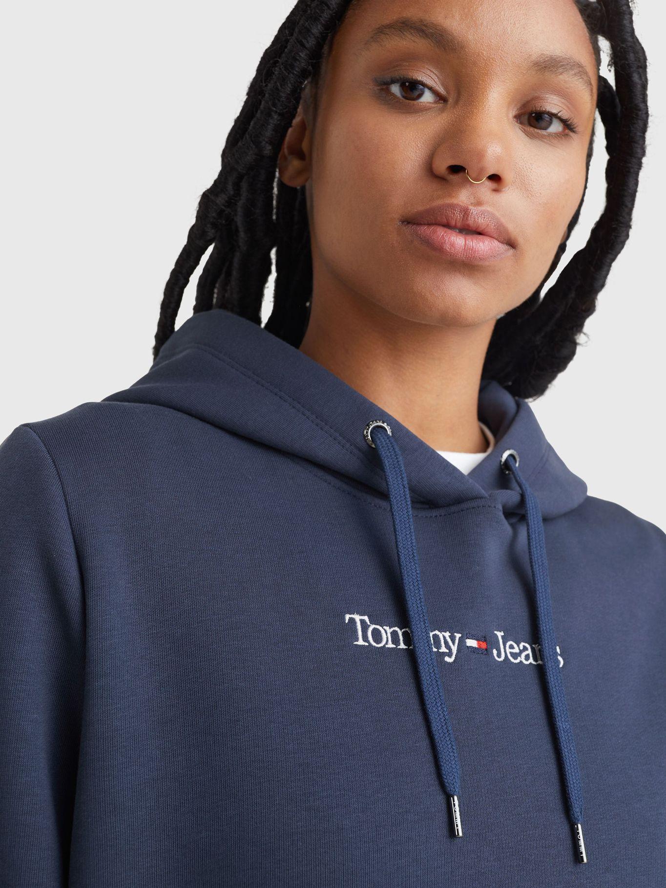 Polerón Regular Serif Linear Logo Azul Tommy Jeans-3