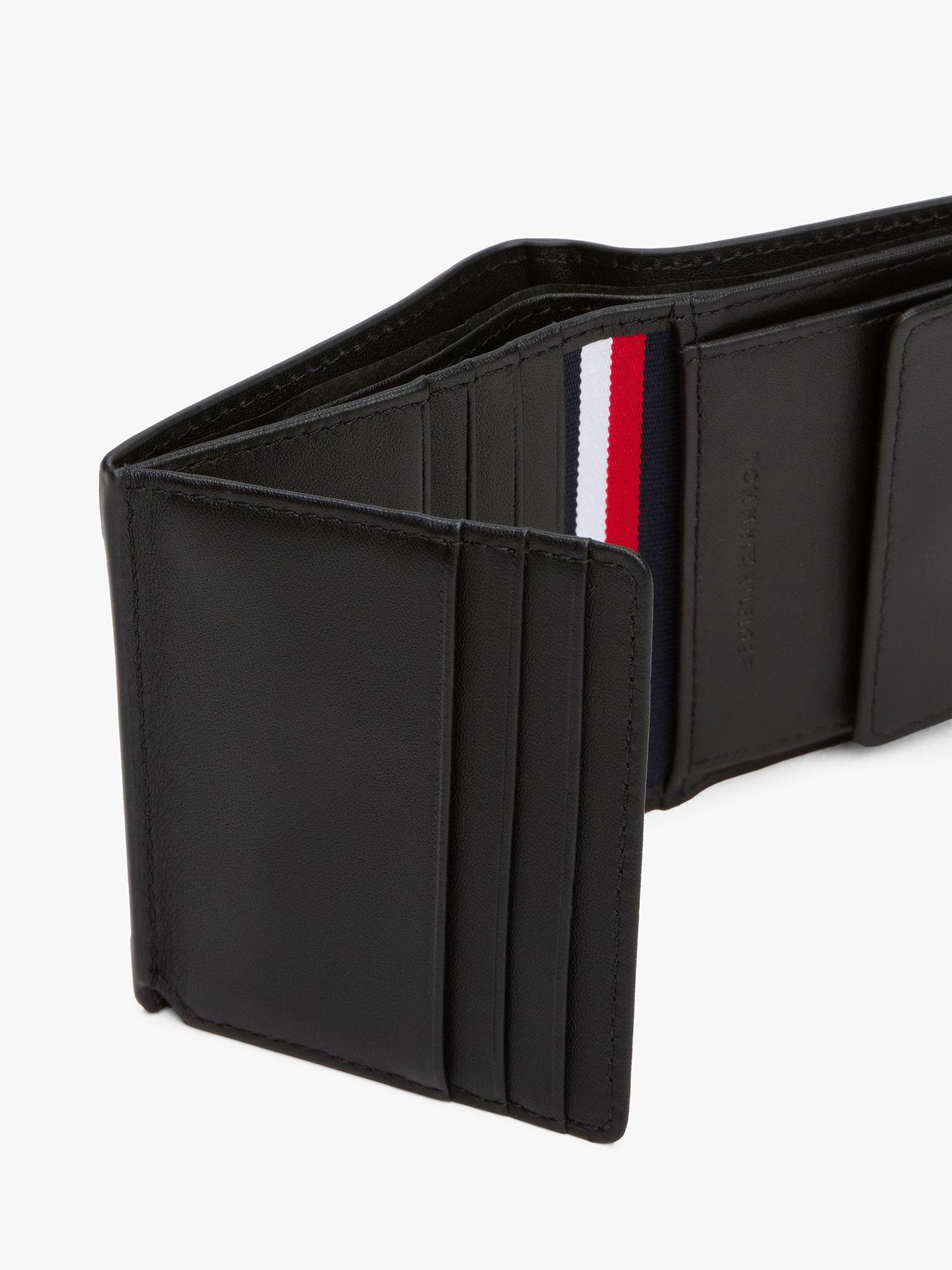 Billetera Central Trifold De Cuero Negro Tommy Hilfiger-2