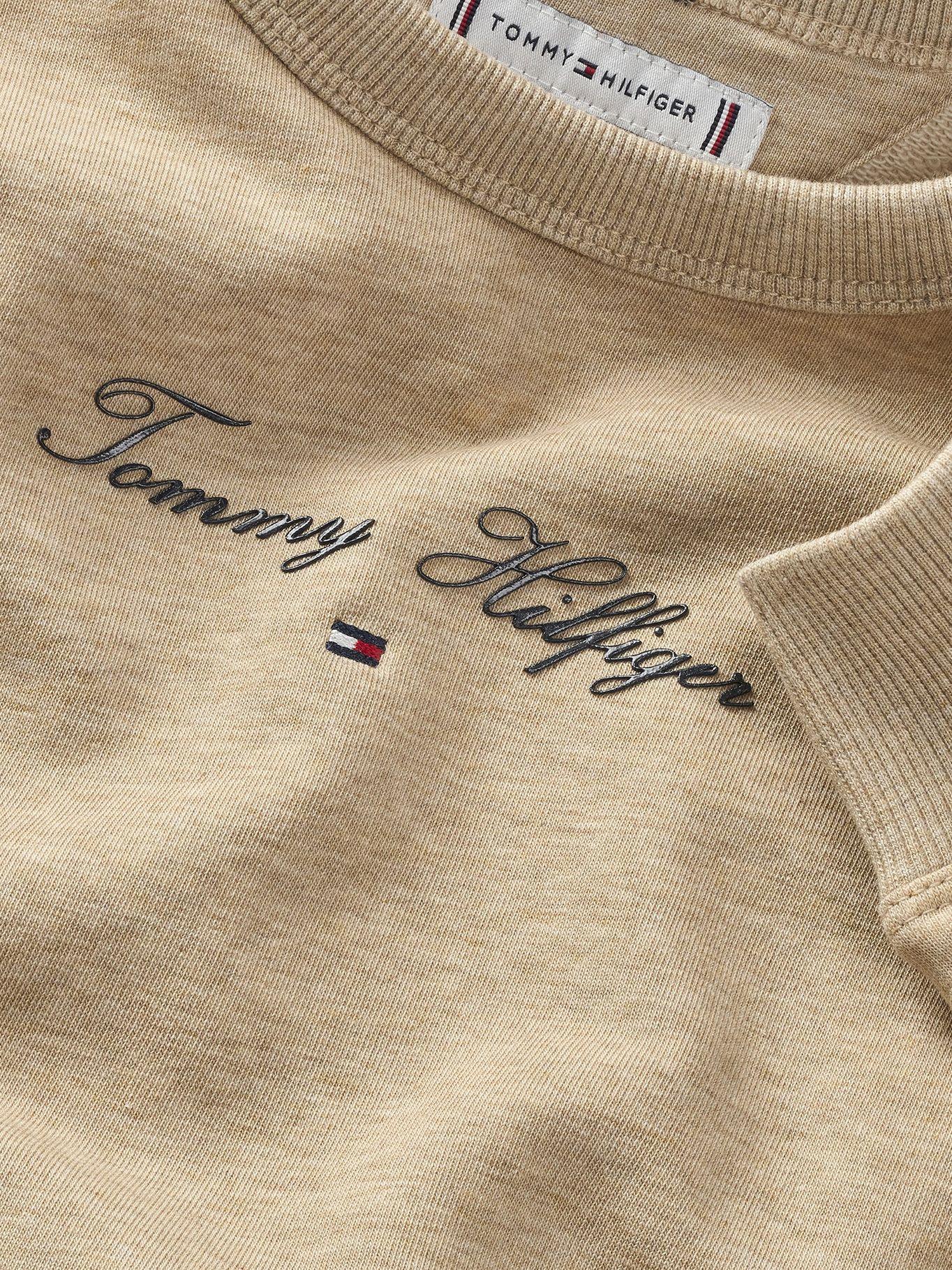 Polerón De Niña Script Con Logo Beige Tommy Hilfiger-2