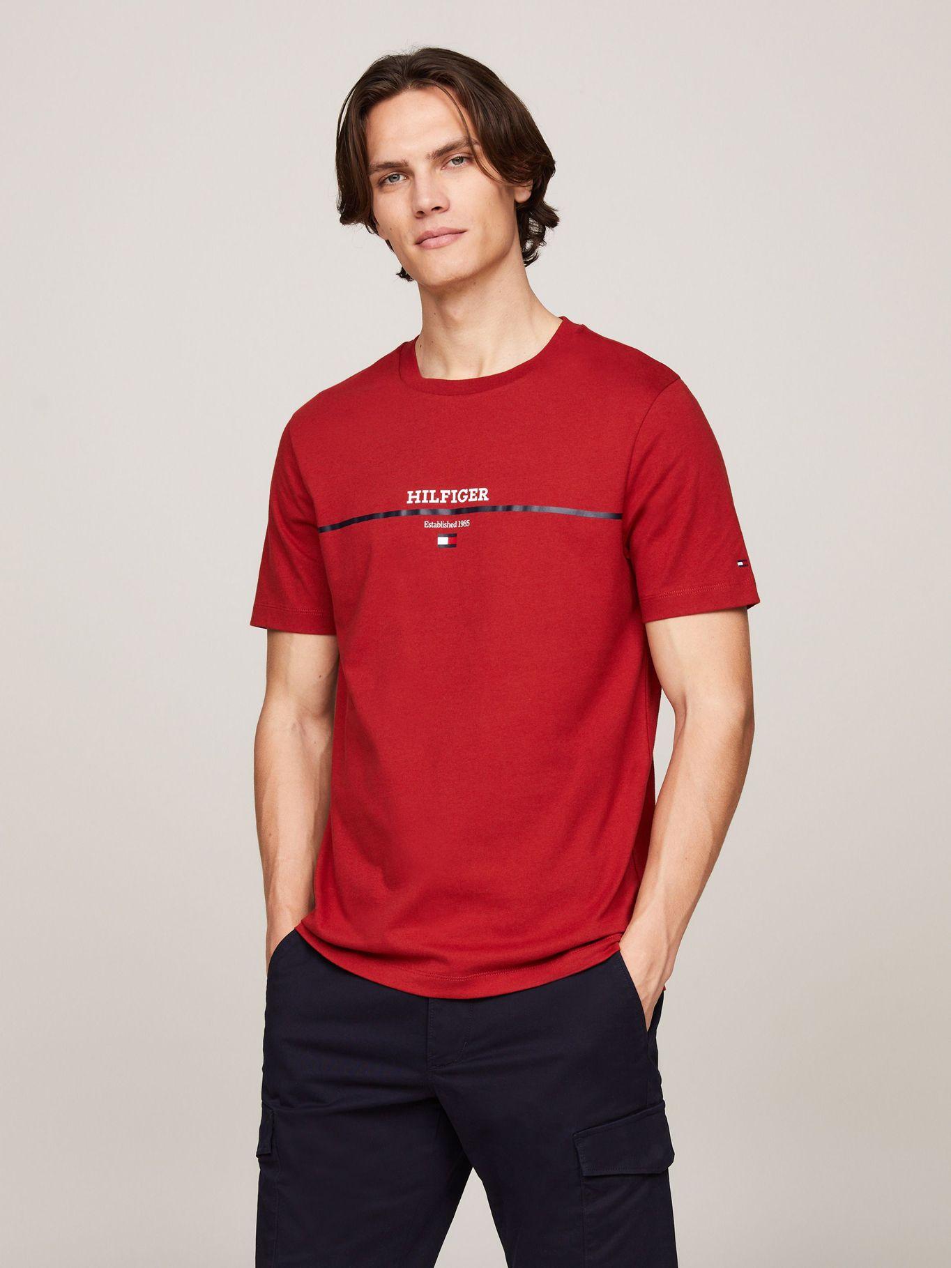 Polera Con Logo Stripe Rojo Tommy Hilfiger-0