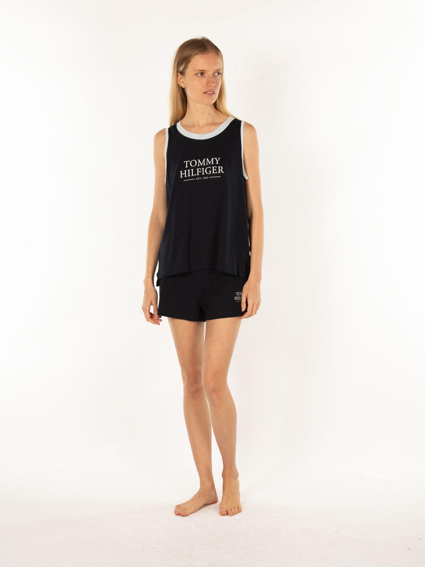 Pijama Polera Y Short Azul Tommy Hilfiger-0