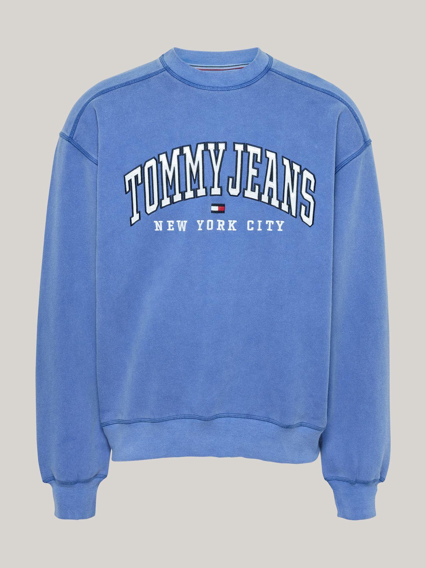 Polerón Varsity Con Efecto Lavado Azul Tommy Hilfiger-4